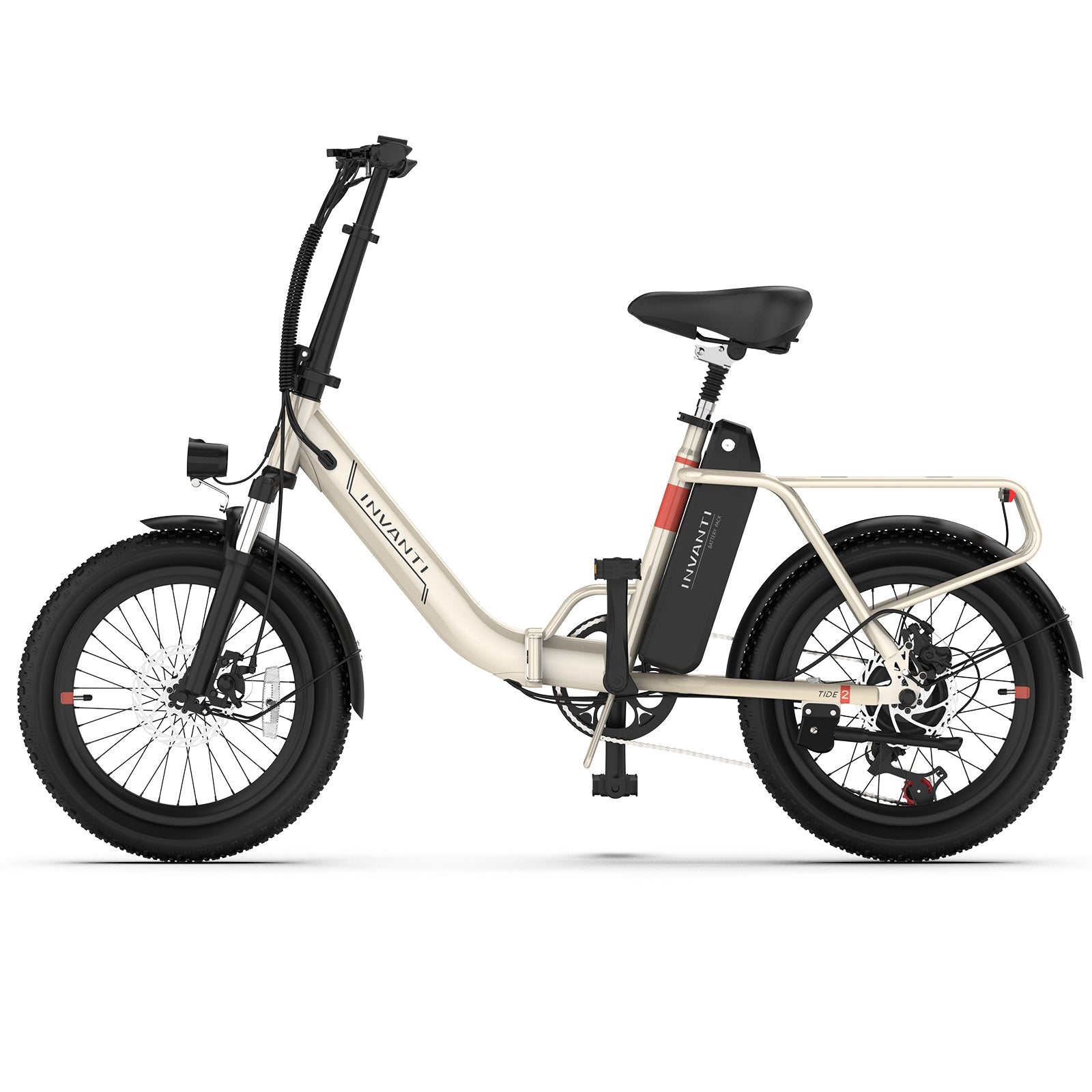 Bicicletta elettrica pieghevole INVANTI TIDE2, motore da 500 W, batteria da 48 V 10,4 Ah