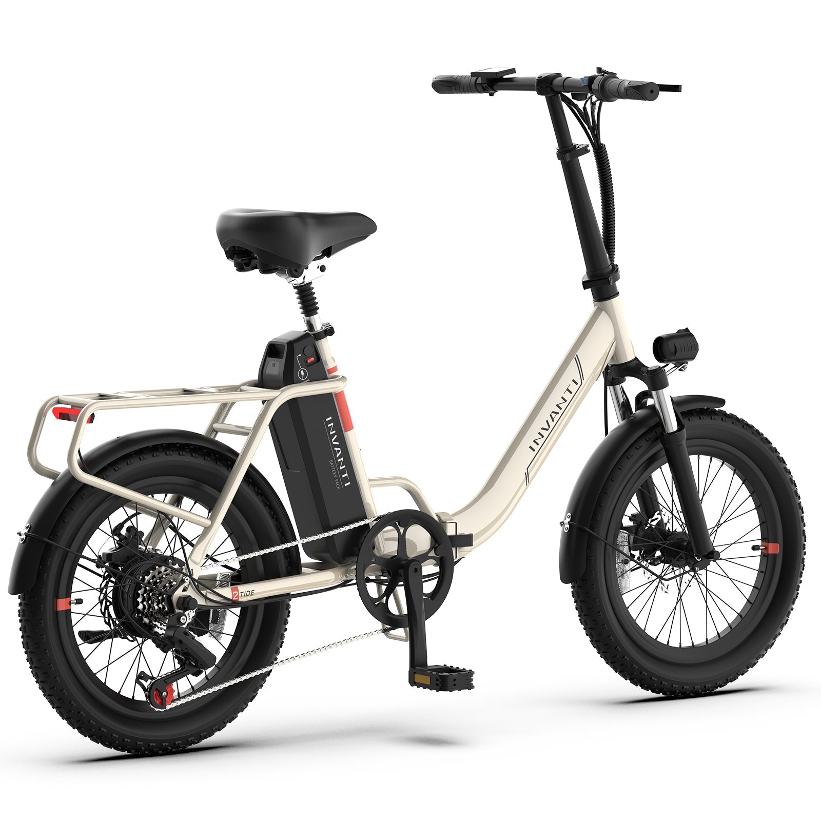 Bicicletta elettrica pieghevole INVANTI TIDE2, motore da 500 W, batteria da 48 V 10,4 Ah