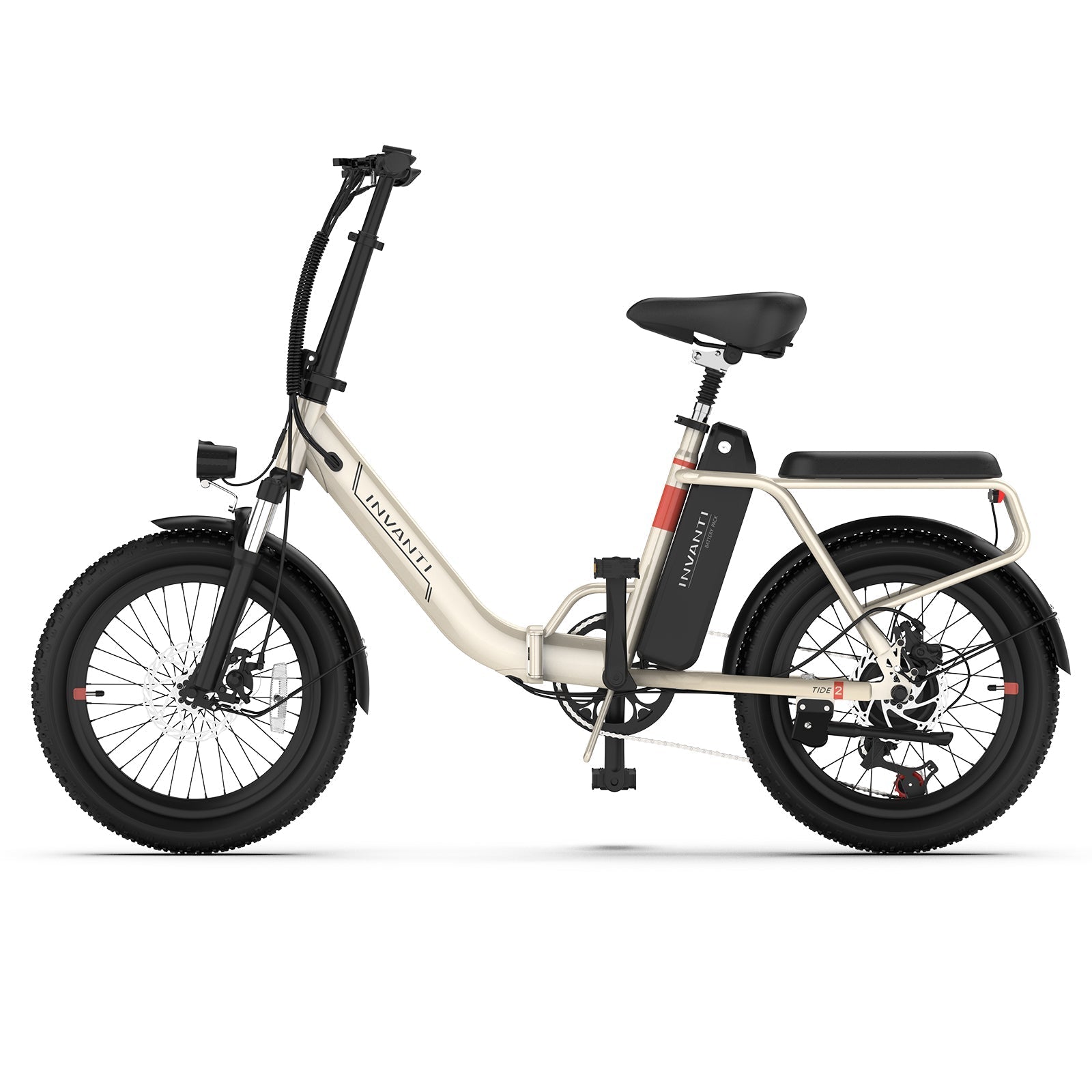 Bicicletta elettrica pieghevole INVANTI TIDE2, motore da 500 W, batteria da 48 V 10,4 Ah