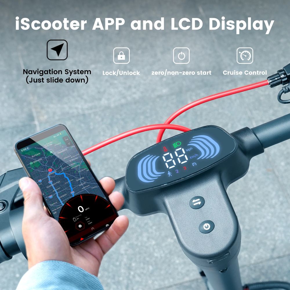 ISCOOTER I10 Pro 10" Folding Commuter Electric Scooter 800W Motor 48V 15Ah Battery