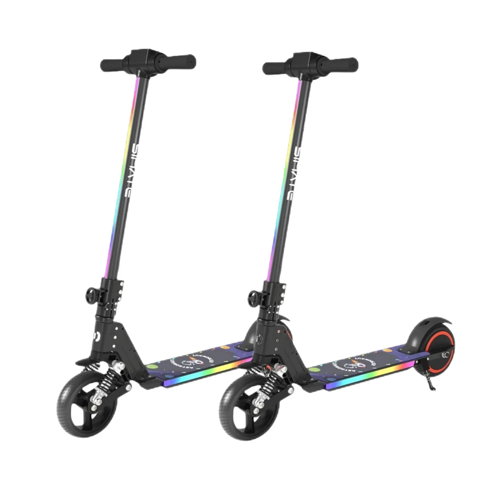 SIMATE S5 6.5" Kid's Foldable Colorful Body Lights Electric Scooter 130W Motor 24V 2.5Ah Battery (New)