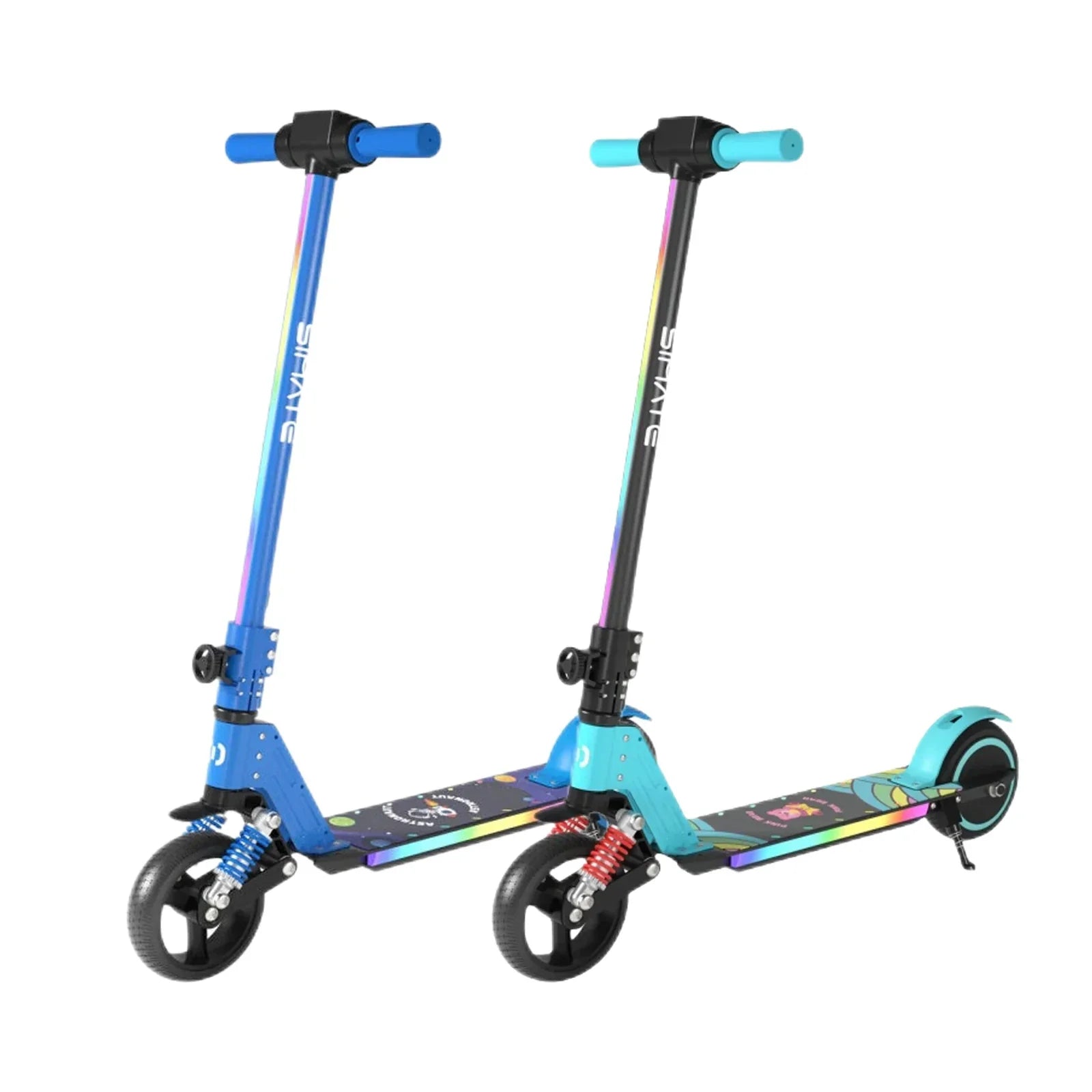 SIMATE S5 Kid's Foldable Colorful Body Lights Electric Scooter Combo (New)