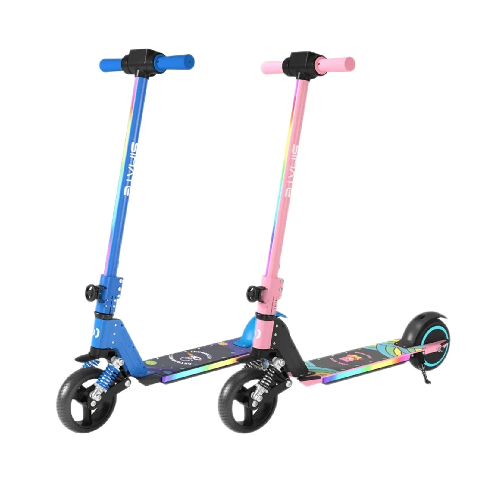 SIMATE S5 Kid's Foldable Colorful Body Lights Electric Scooter Combo (New)
