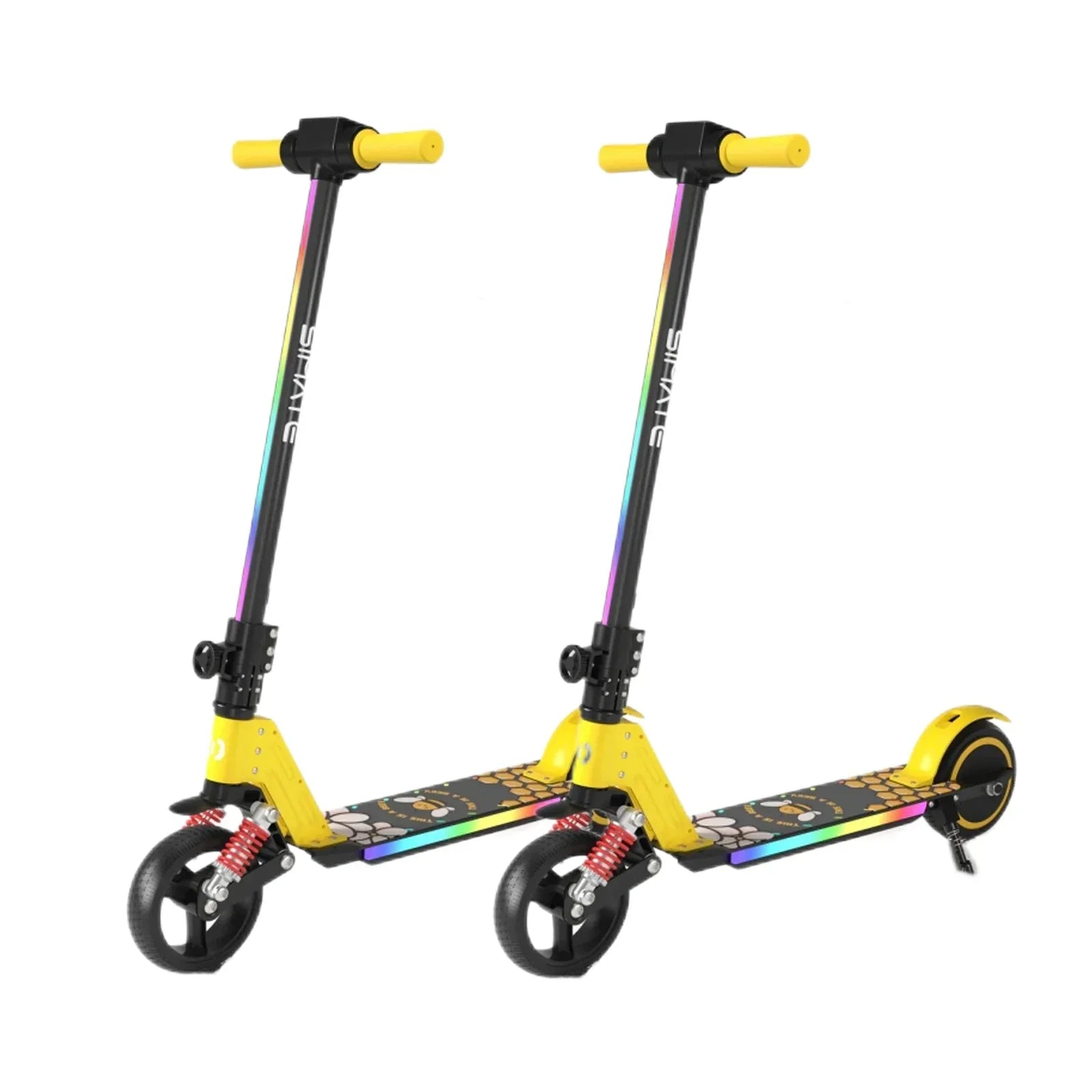 SIMATE S5 6.5" Kid's Foldable Colorful Body Lights Electric Scooter 130W Motor 24V 2.5Ah Battery (New)