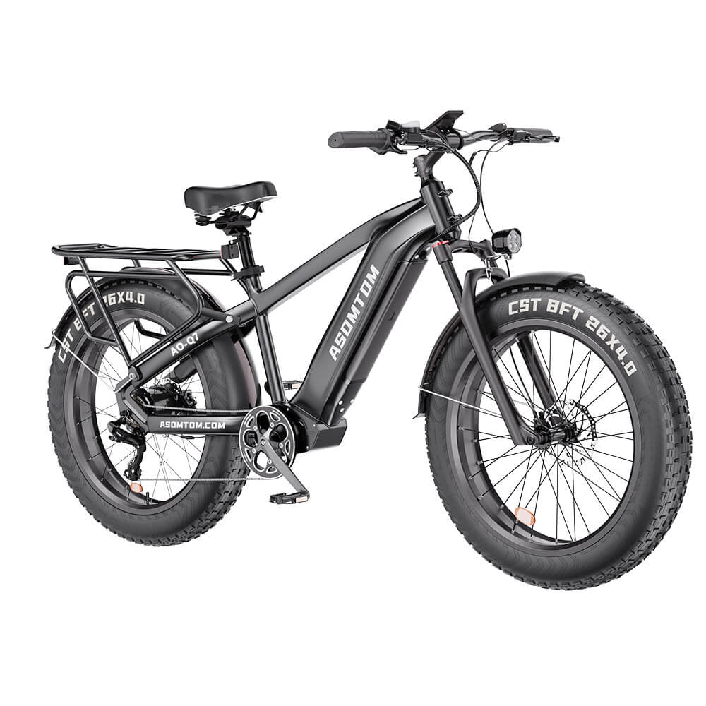 Bicicletta elettrica ASOMTOM Q7 da 26" per tutti i terreni, motore da 750 W, batteria da 48 V e 15 Ah