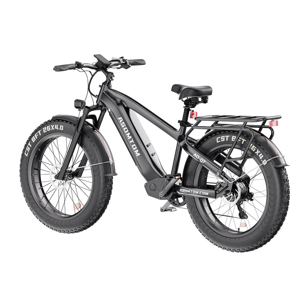 Bicicletta elettrica ASOMTOM Q7 da 26" per tutti i terreni, motore da 750 W, batteria da 48 V e 15 Ah