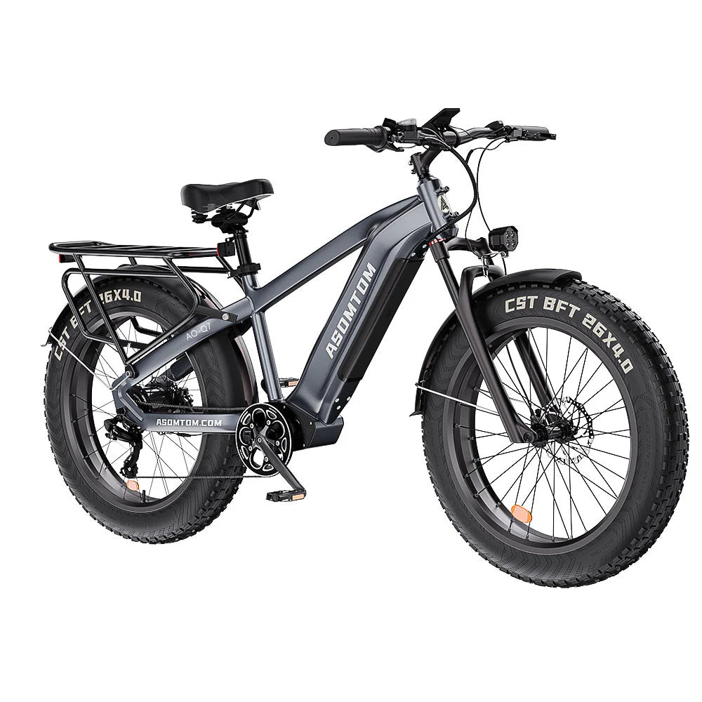 Bicicletta elettrica ASOMTOM Q7 da 26" per tutti i terreni, motore da 750 W, batteria da 48 V e 15 Ah