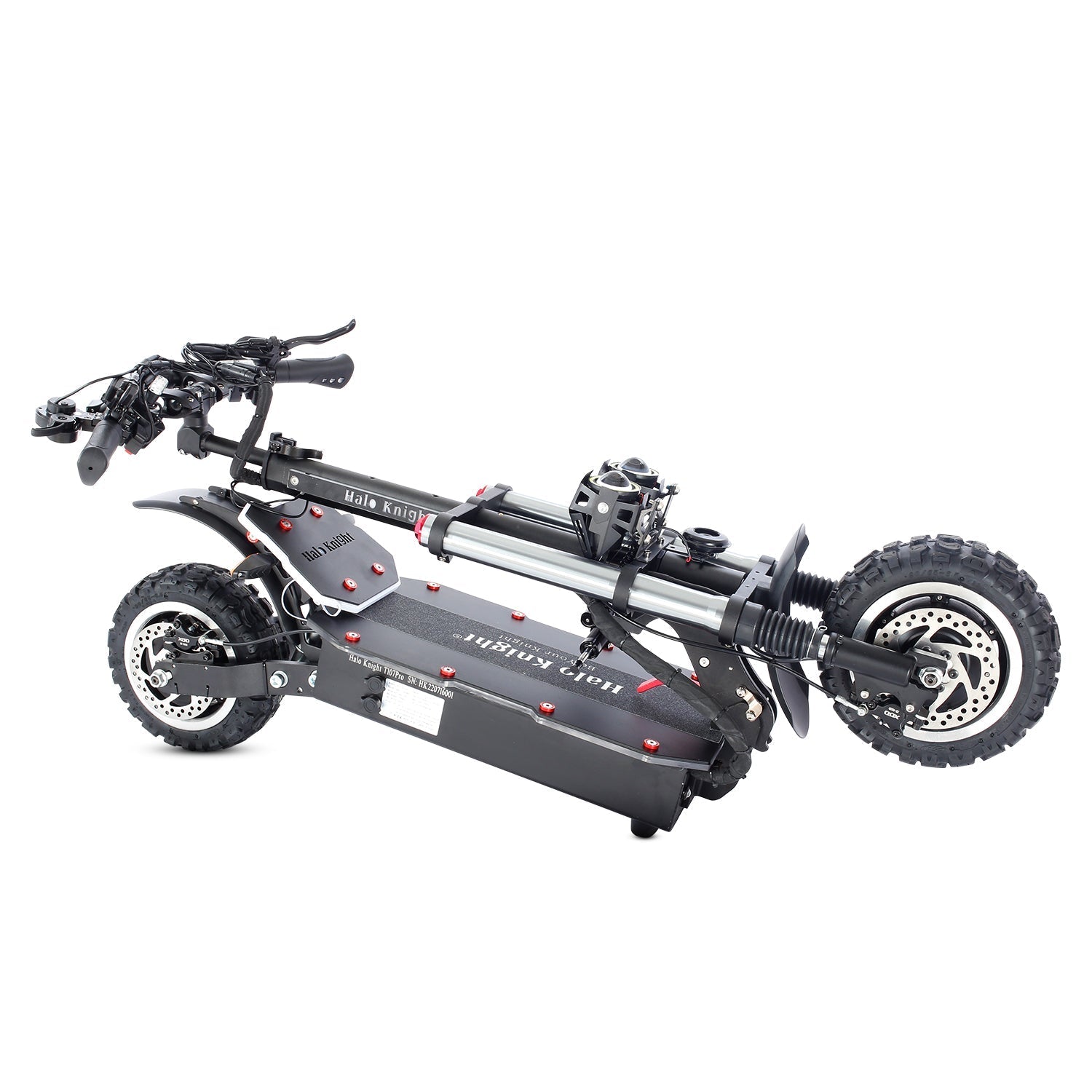 Halo Knight T107 Pro 11'' Scooter électrique pliable 3000 W*2 Double moteur 60V 38,4 Ah Batterie