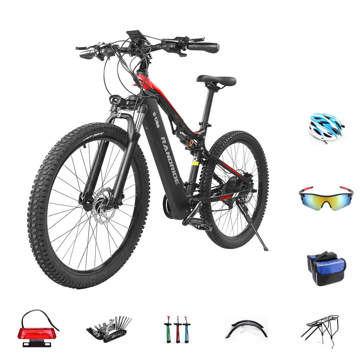 RANDRIDE YG90B 27,5" Mountain Bike elettrica Motore 1000W Batteria 48V 17Ah
