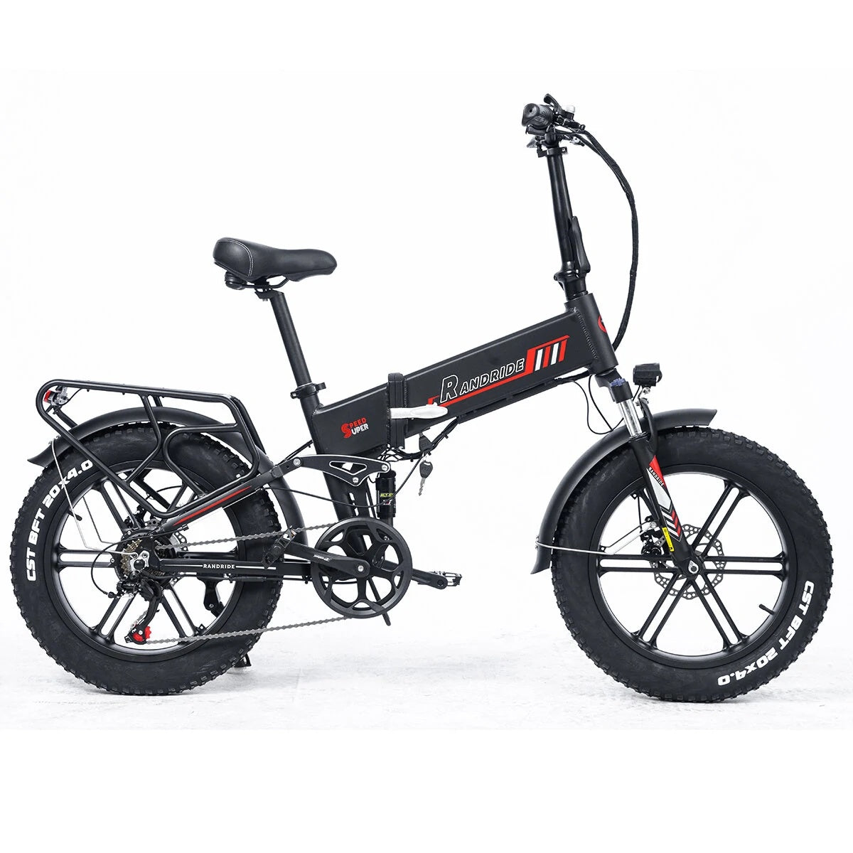 Bicicletta elettrica pieghevole RANDRIDE YX20M da 20", motore da 1000 W, batteria da 48 V e 17 Ah