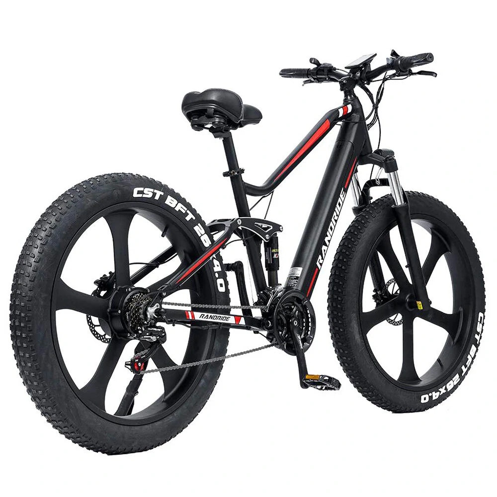 Mountain bike elettrica RANDRIDE YX90M da 26", motore da 1000 W, batteria da 48 V e 13,6 Ah