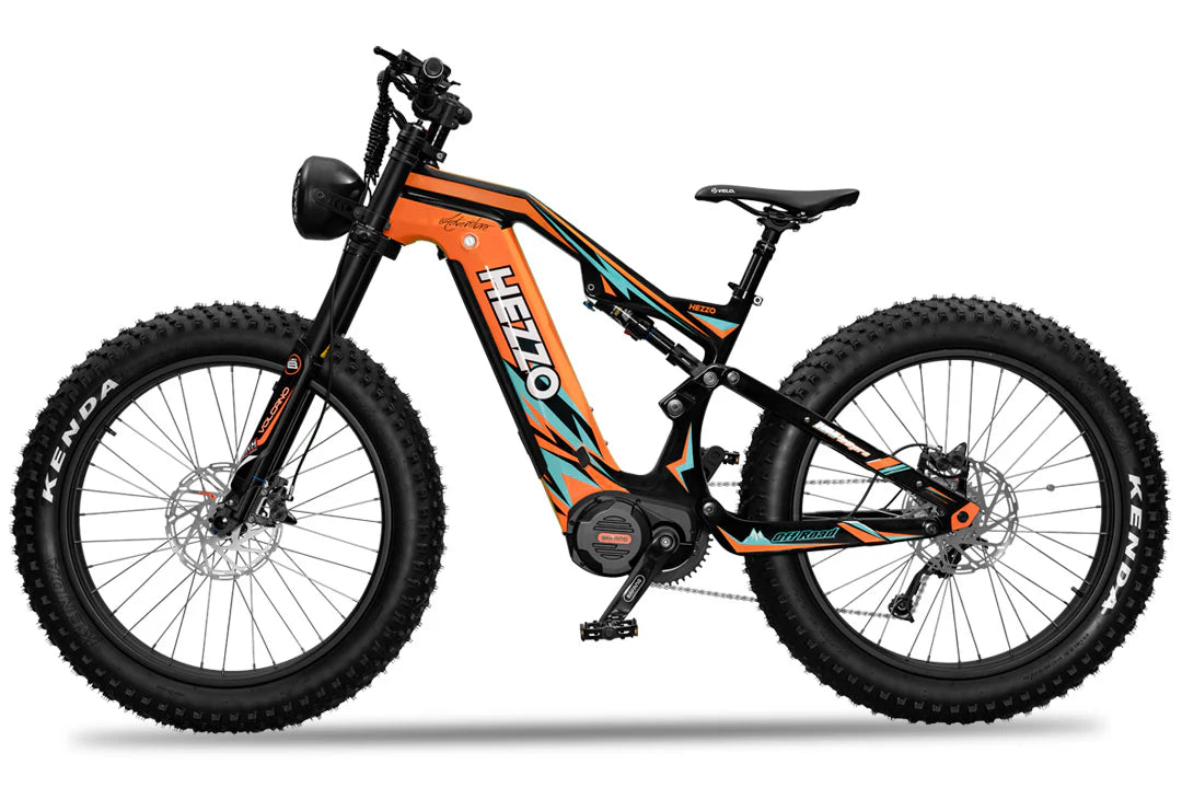 HEZZO K9 Carbon/Mid-drive Fat Tire Electric MTB 52V 21Ah Samsung Lithium Battery 1000W High-Performance Motor
