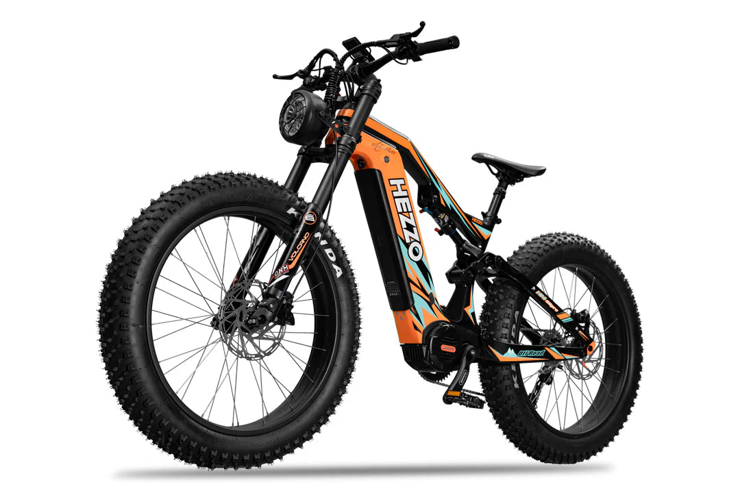 HEZZO K9 Carbon/Mid-drive Fat Tire Electric MTB 52V 21Ah Samsung Lithium Battery 1000W High-Performance Motor