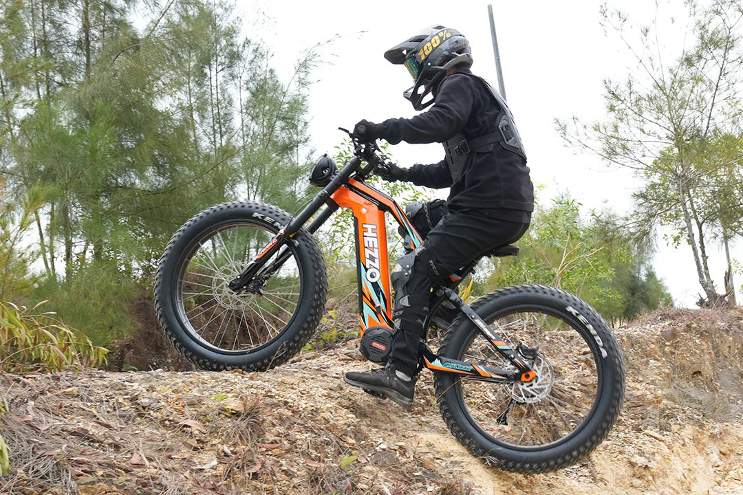 HEZZO K9 Carbon/Mid-drive Fat Tire Electric MTB 52V 21Ah Samsung Lithium Battery 1000W High-Performance Motor