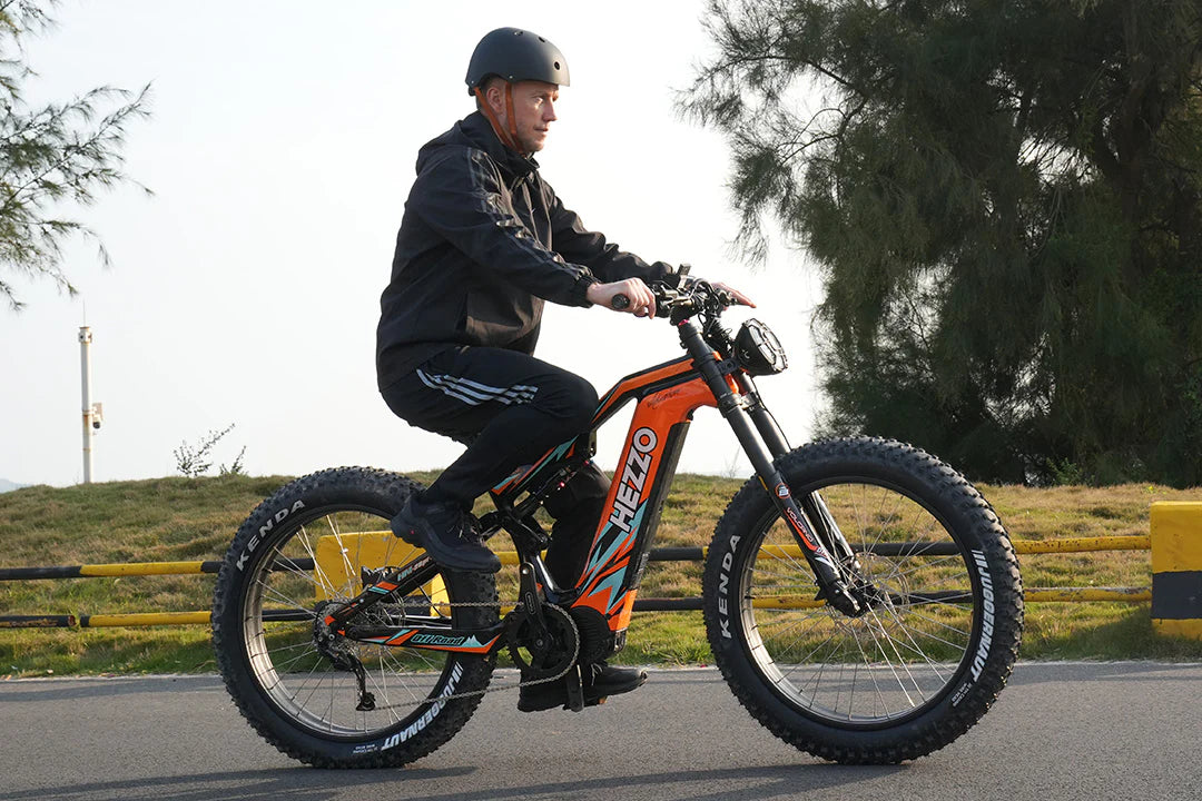 HEZZO K9 Carbon/Mid-drive Fat Tire Electric MTB 52V 21Ah Samsung Lithium Battery 1000W High-Performance Motor