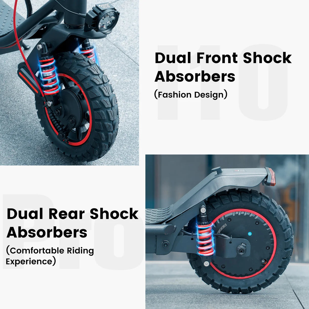 iScooter i10 Pro 800W Commuter Electric Scooter for Adult 48V 15AH