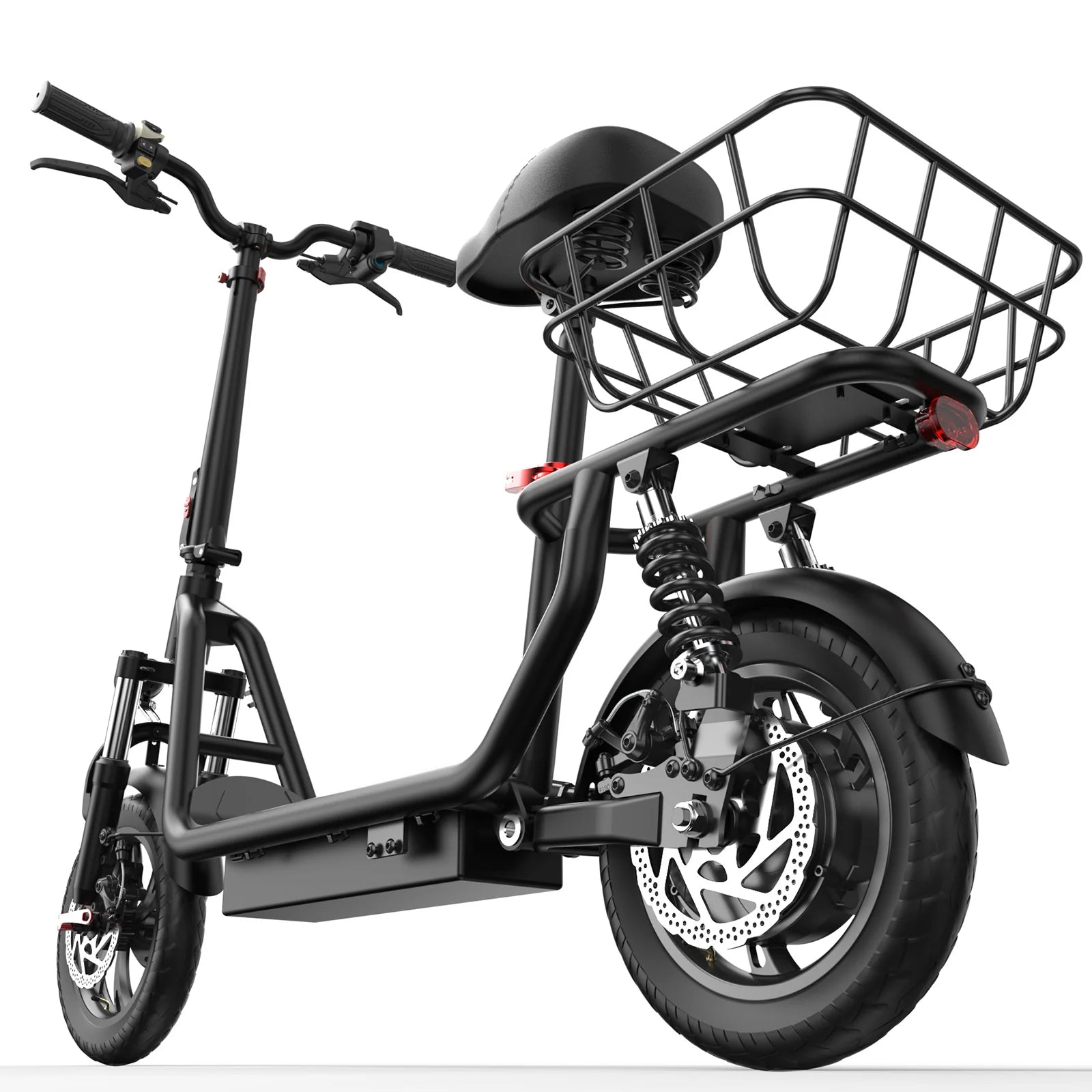iScooter i12 500W Electric Scooter with Seat & Basket 25KMH
