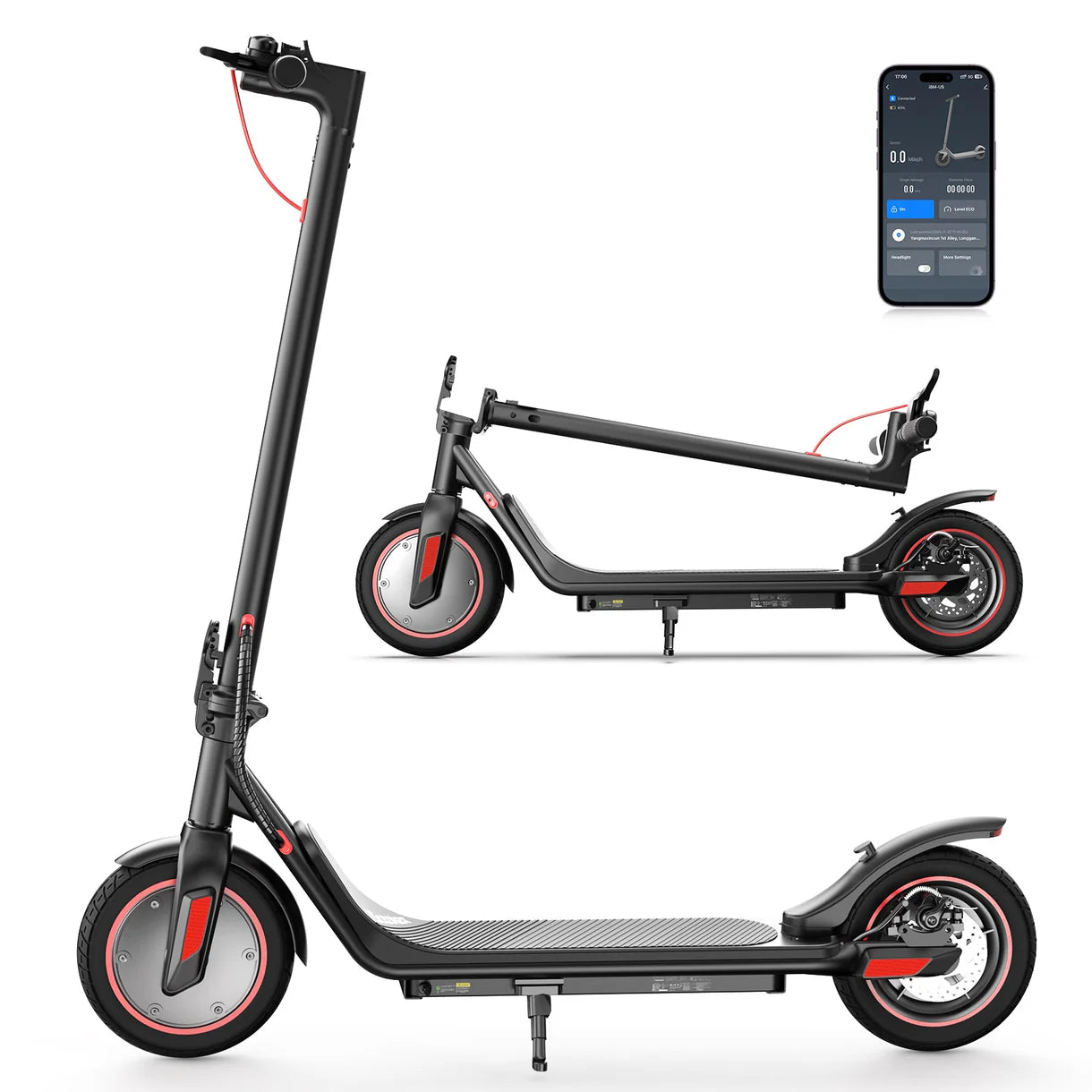 IScooter i9M 35kmh 500W Motor Power 10 inches Pneumatic Tires Foldable Commuting Electric Scooter