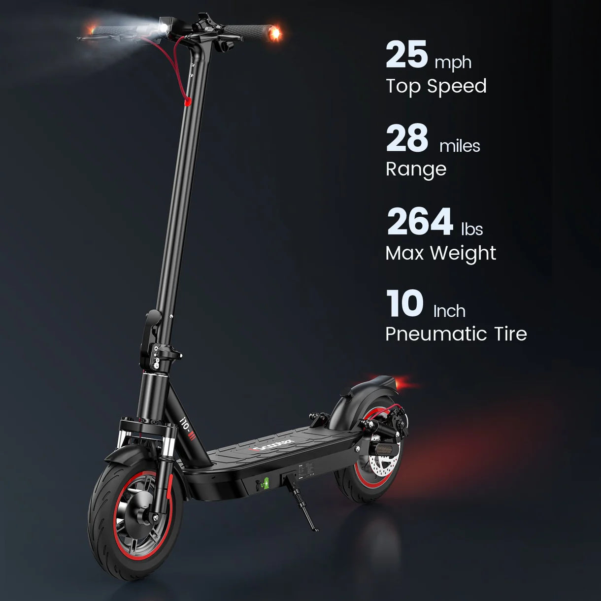 iScooter i10 Commuter Electric Scooter for Adult 42V 15Ah 650W 25 MPH