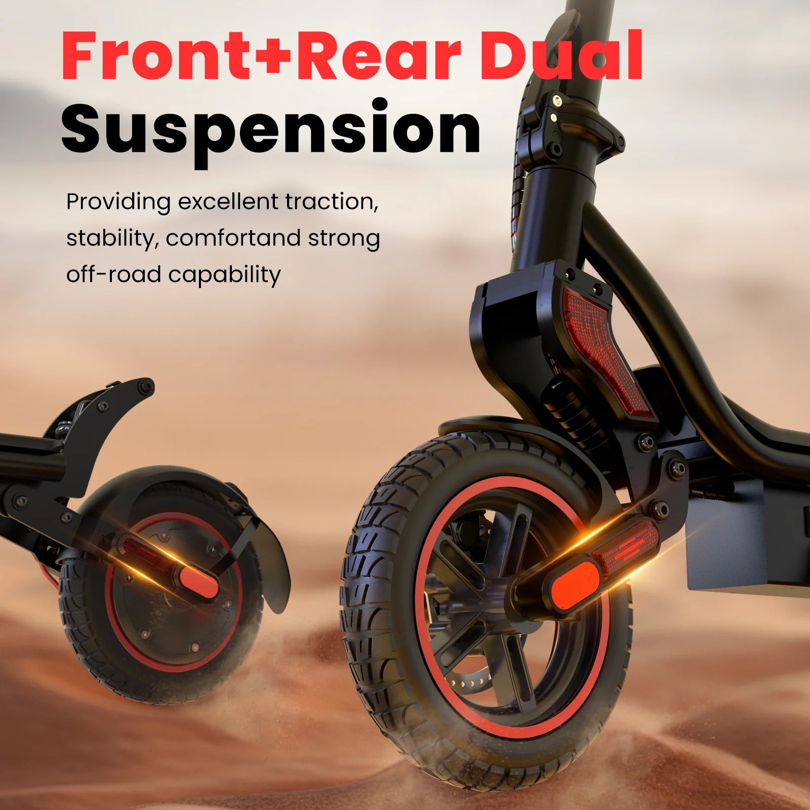 iScooter W8 750W Off Road Electric Scooter 9.3-Inch Pneumatic Tire 45 KM Long Range