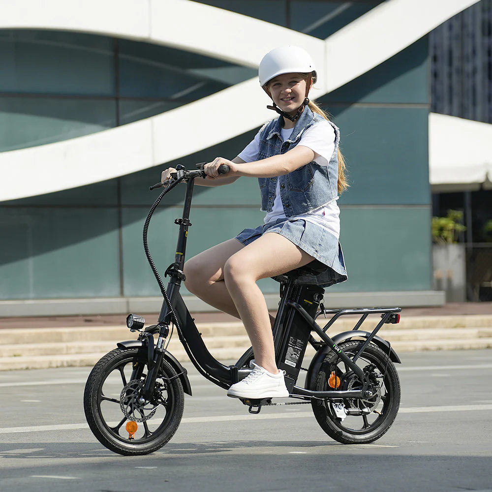 ISCOOTER U4 Low Step Through Foldable Electric Bike 500w 16*2.15" Pneumatic Tire 36V 10.4AH Battery