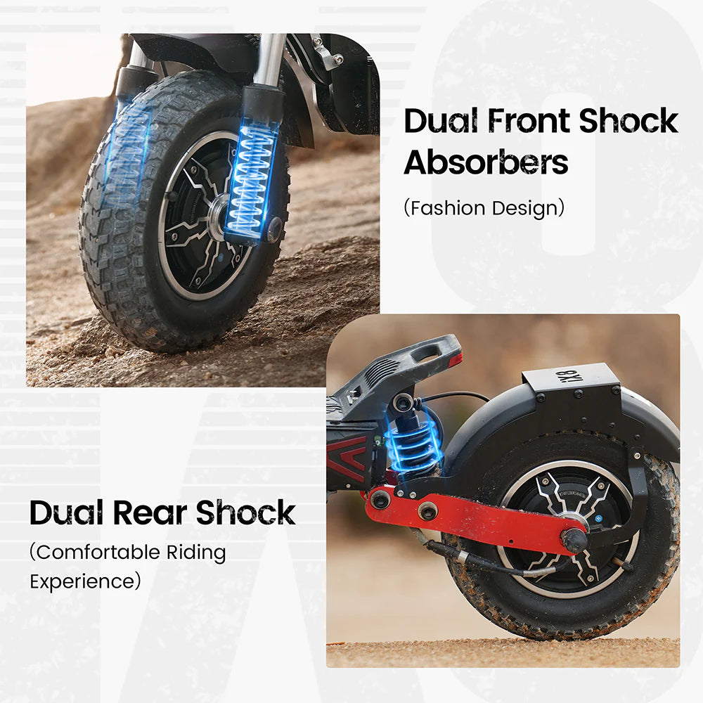 iScooter iX8 2400W Off Road Electric Scooter 12-Inch Pneumatic Tire 48V 20AH