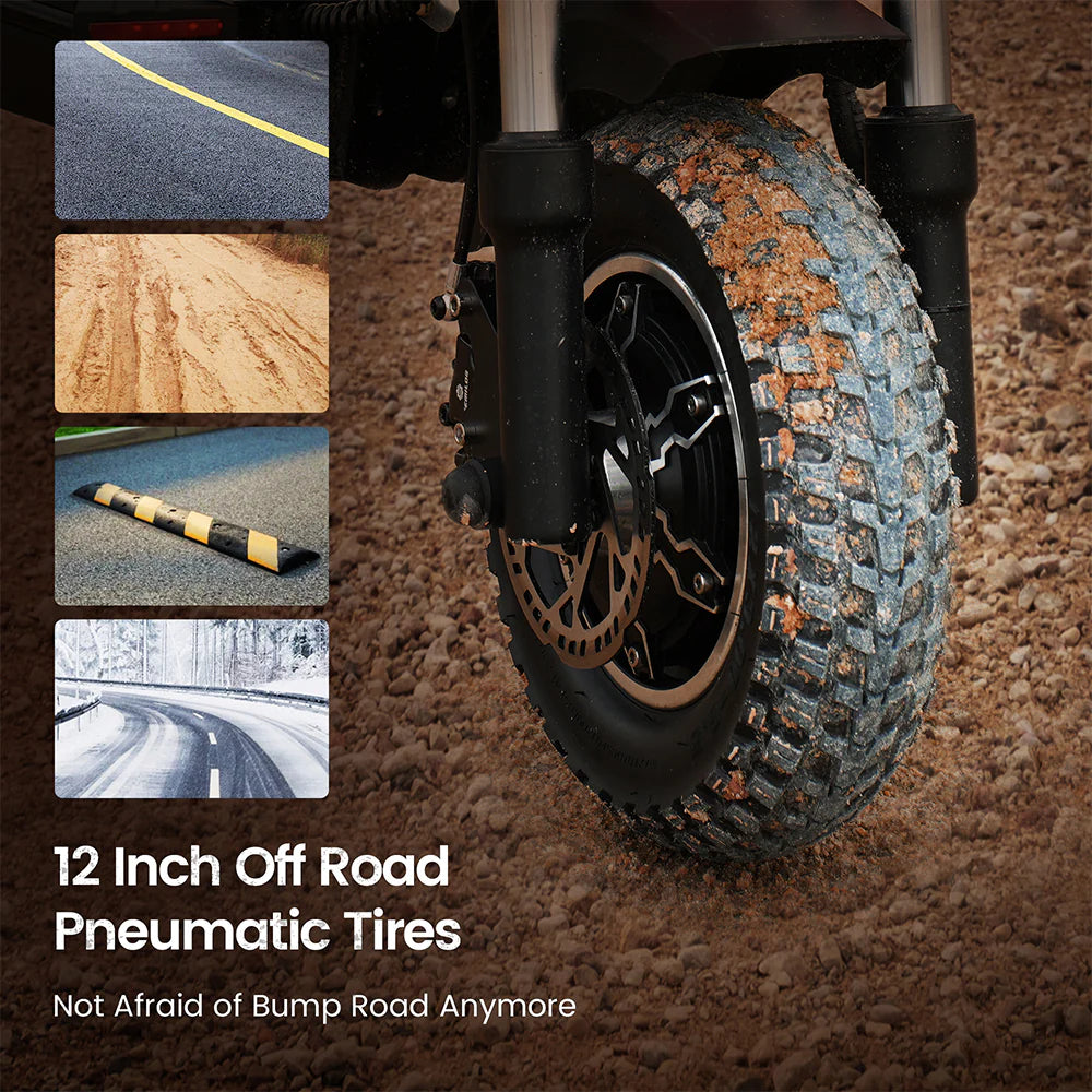 iScooter iX8 2400W Off Road Electric Scooter 12-Inch Pneumatic Tire 48V 20AH