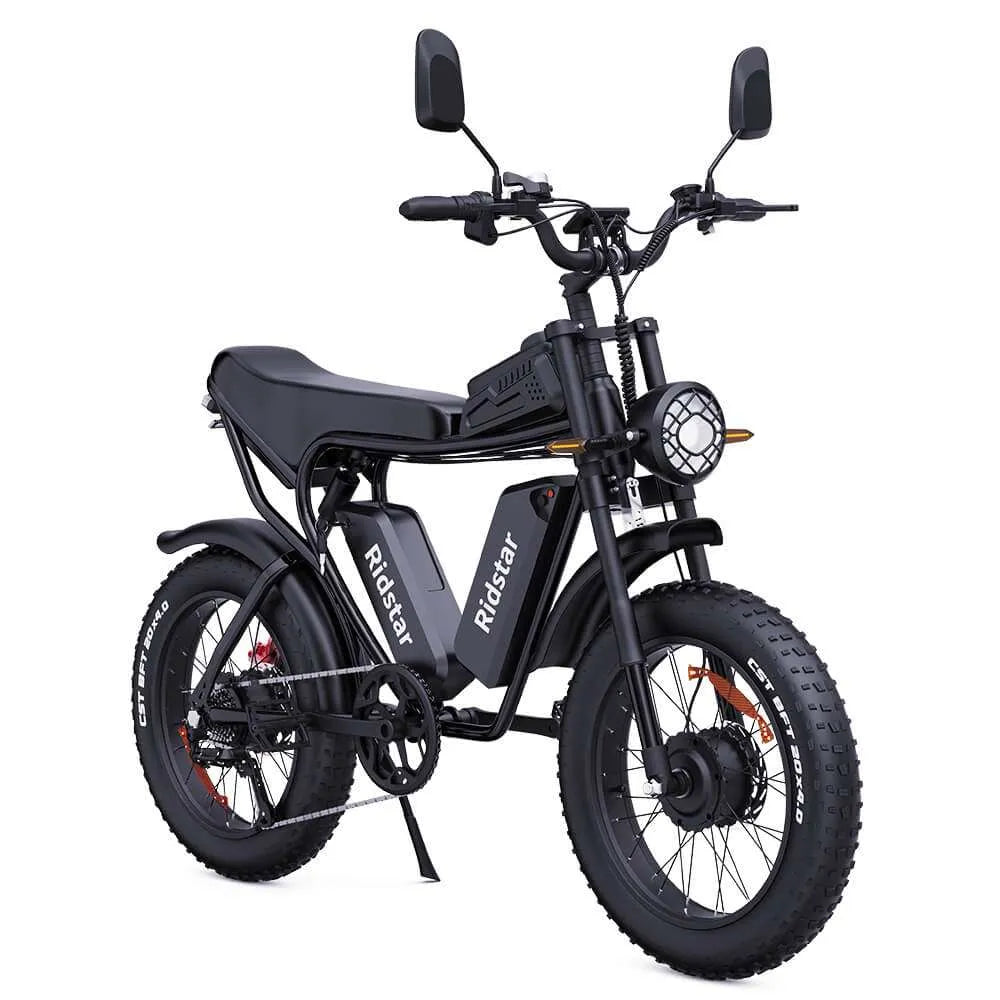 Ridstar Q20 Pro Electric Bike for Adults 2000W Dual Motor, 52V 40Ah Removable Dual Battery, 20" Fat Tire Ebike up to 34MPH