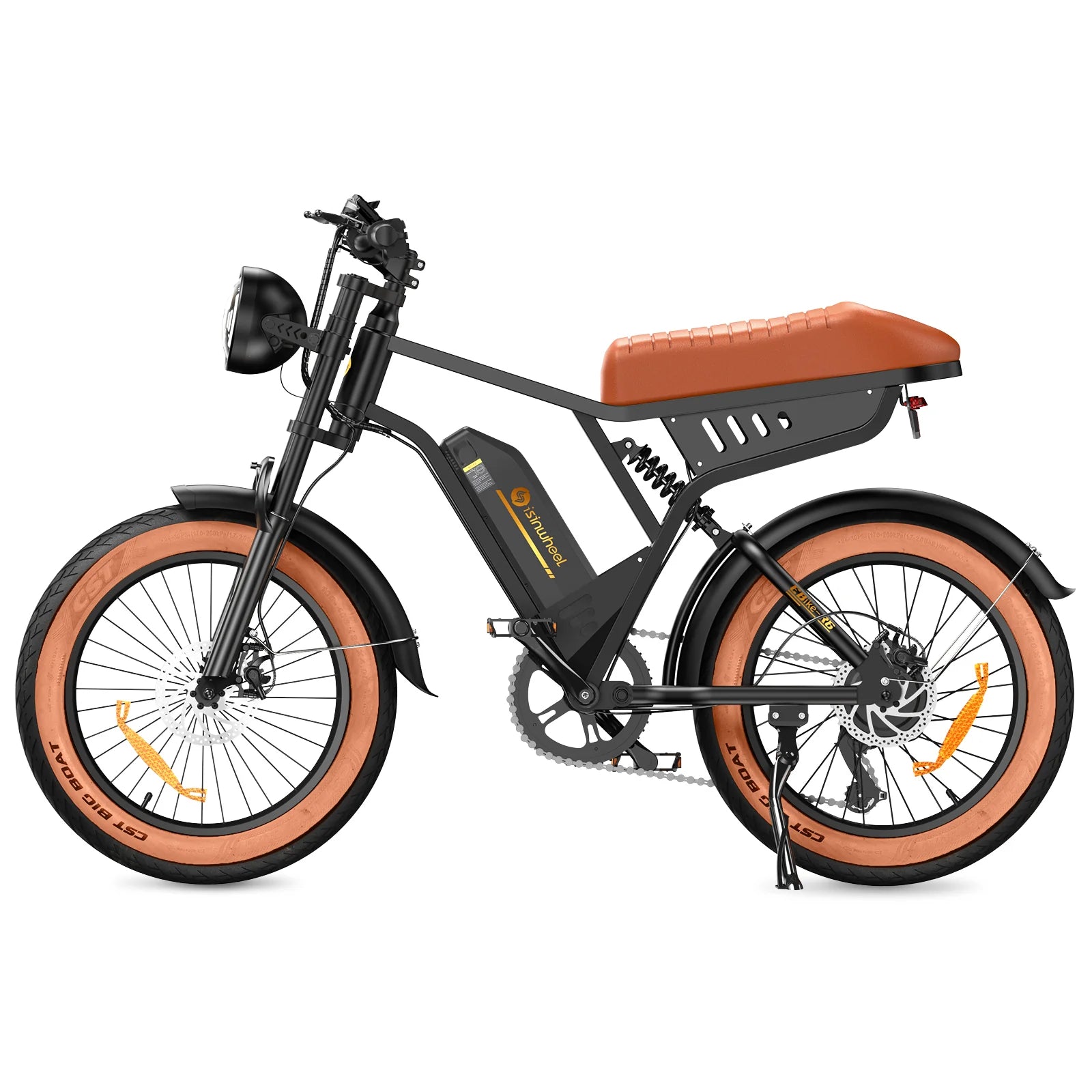 isinwheel R6 Retro Electric Bike 1000W 20*4" Fat Tires 48V 13Ah Battery