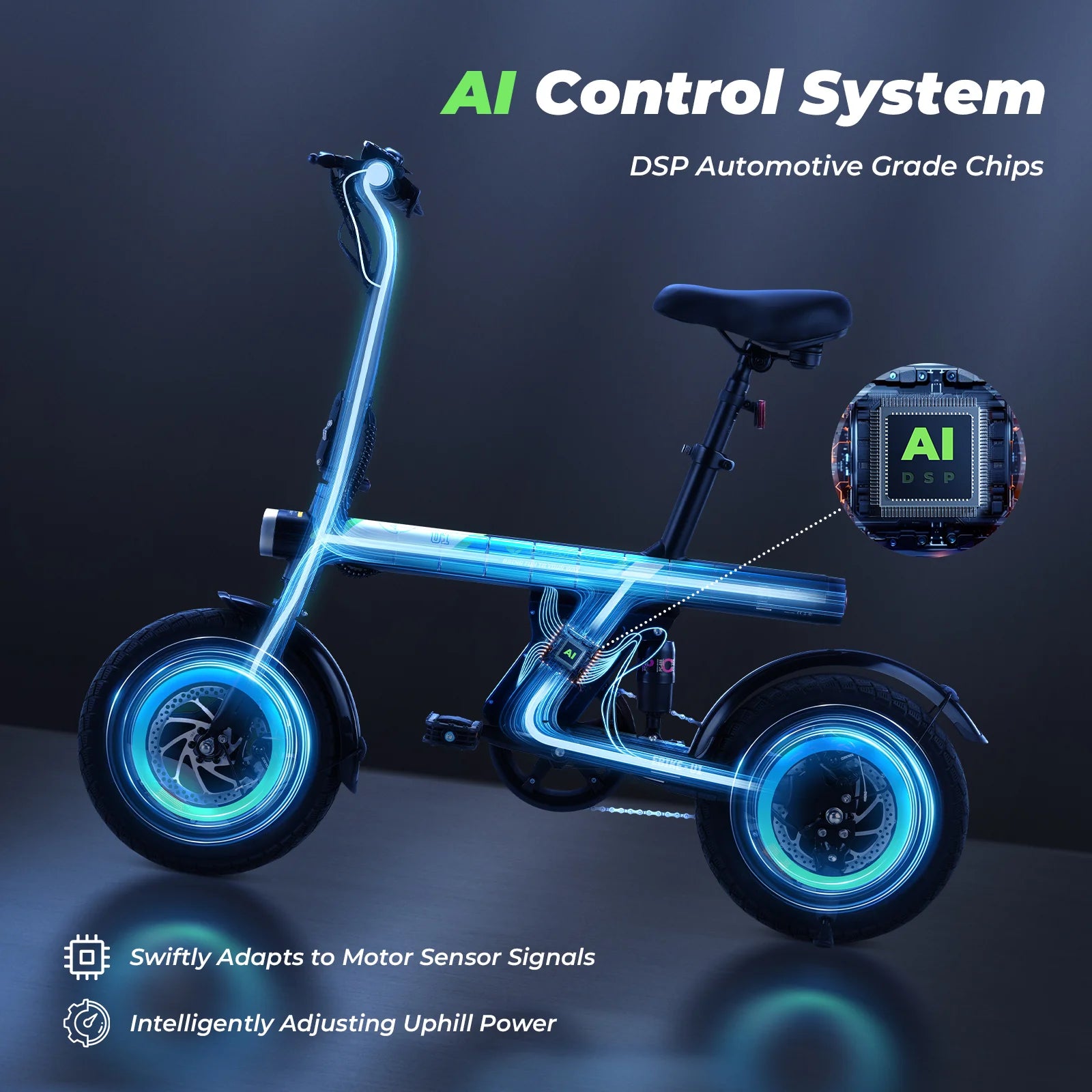 isinwheel U1 Folding Electric Bike for Adults and Teens 500w