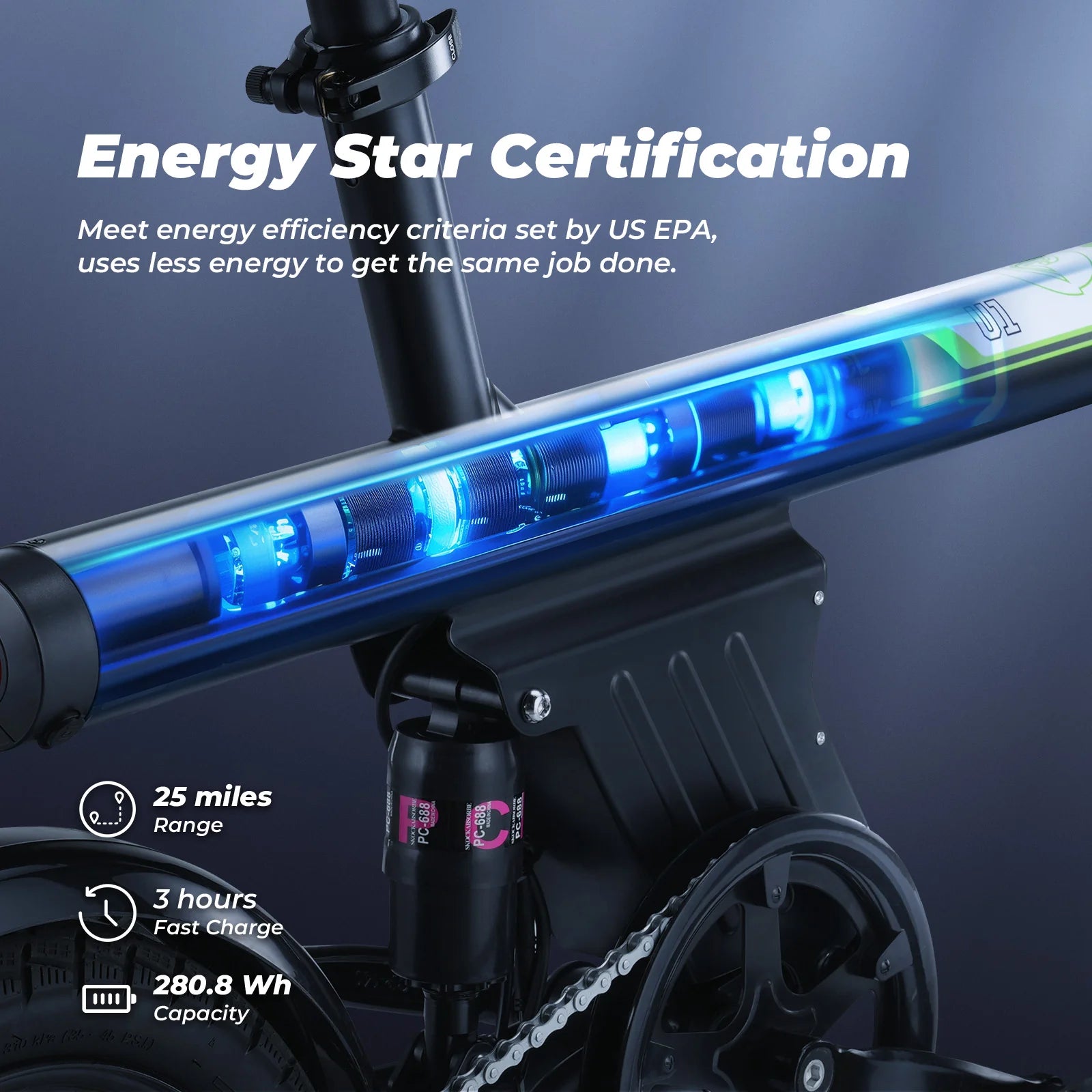 isinwheel U1 Folding Electric Bike for Adults and Teens 500w