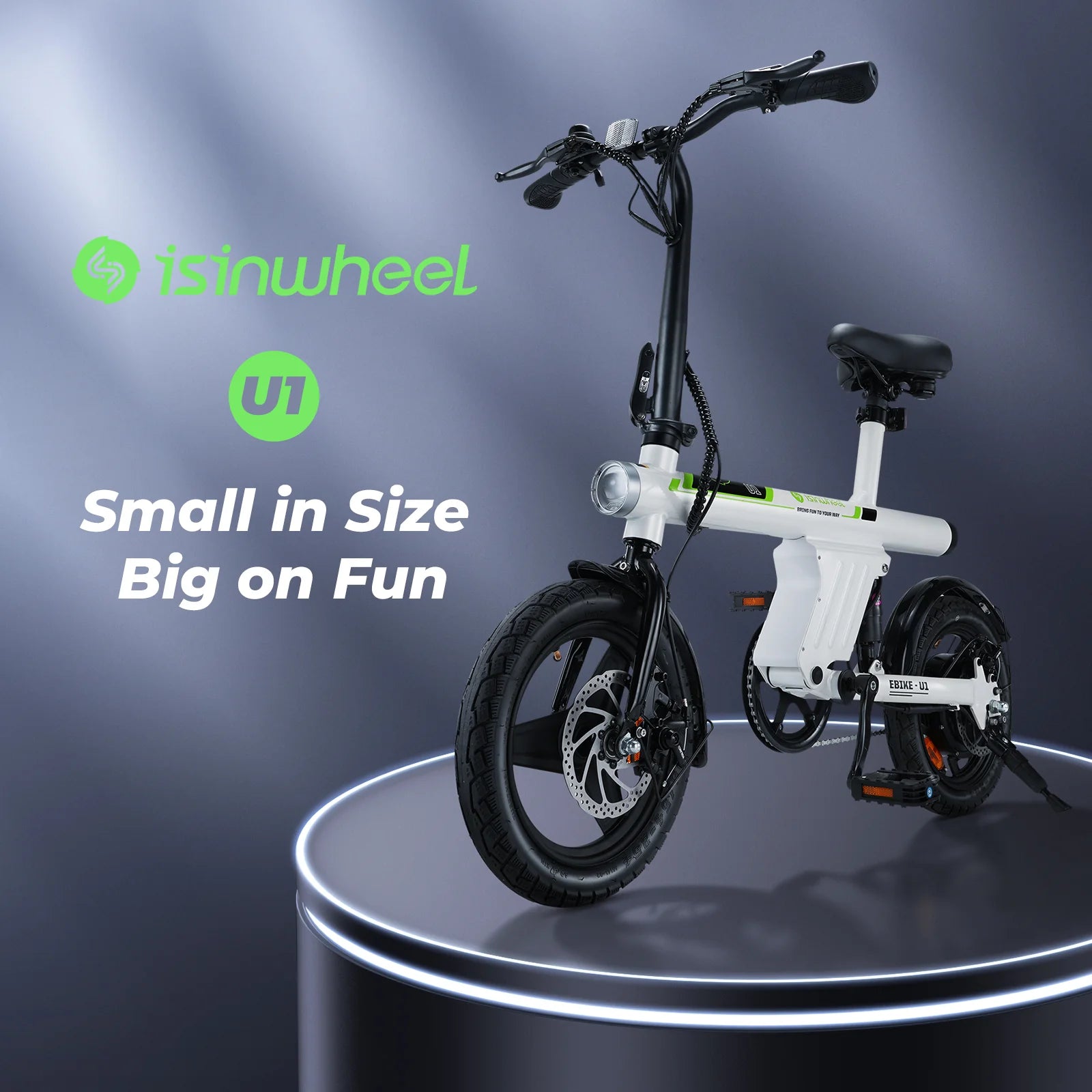 isinwheel U1 Folding Electric Bike for Adults and Teens 500w