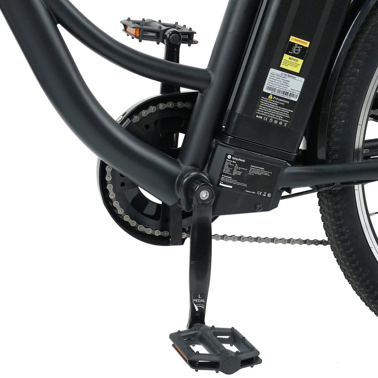 isinwheel U2 Electric Cruiser Bike 500W 26*1.9" MTB Tires 45 Miles Max Range