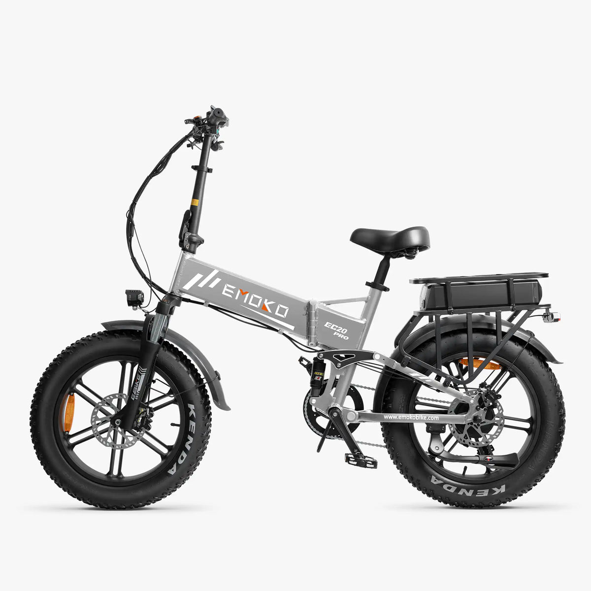 Emoko EC20 Full Suspension Folding Ebike 48V 18Ah Battery 80km Range with Alloy Rear Rack