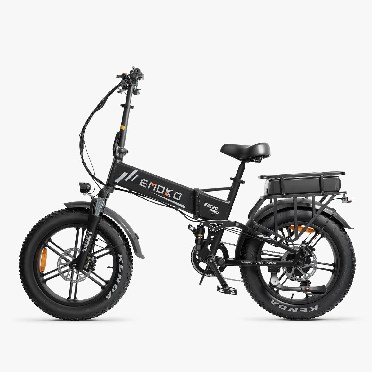 Emoko EC20 Full Suspension Folding Ebike 48V 18Ah Battery 80km Range with Alloy Rear Rack