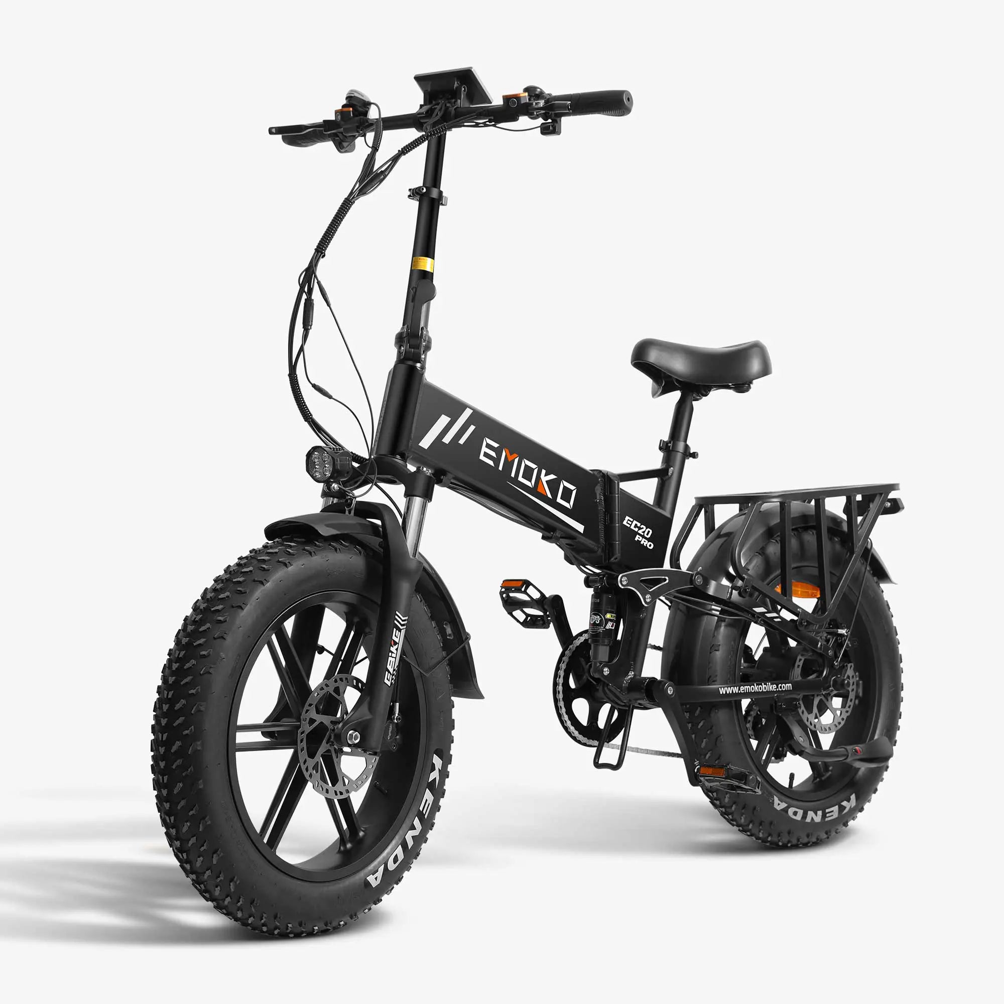 Emoko EC20 Full Suspension Folding Ebike 48V 18Ah Battery 80km Range with Alloy Rear Rack