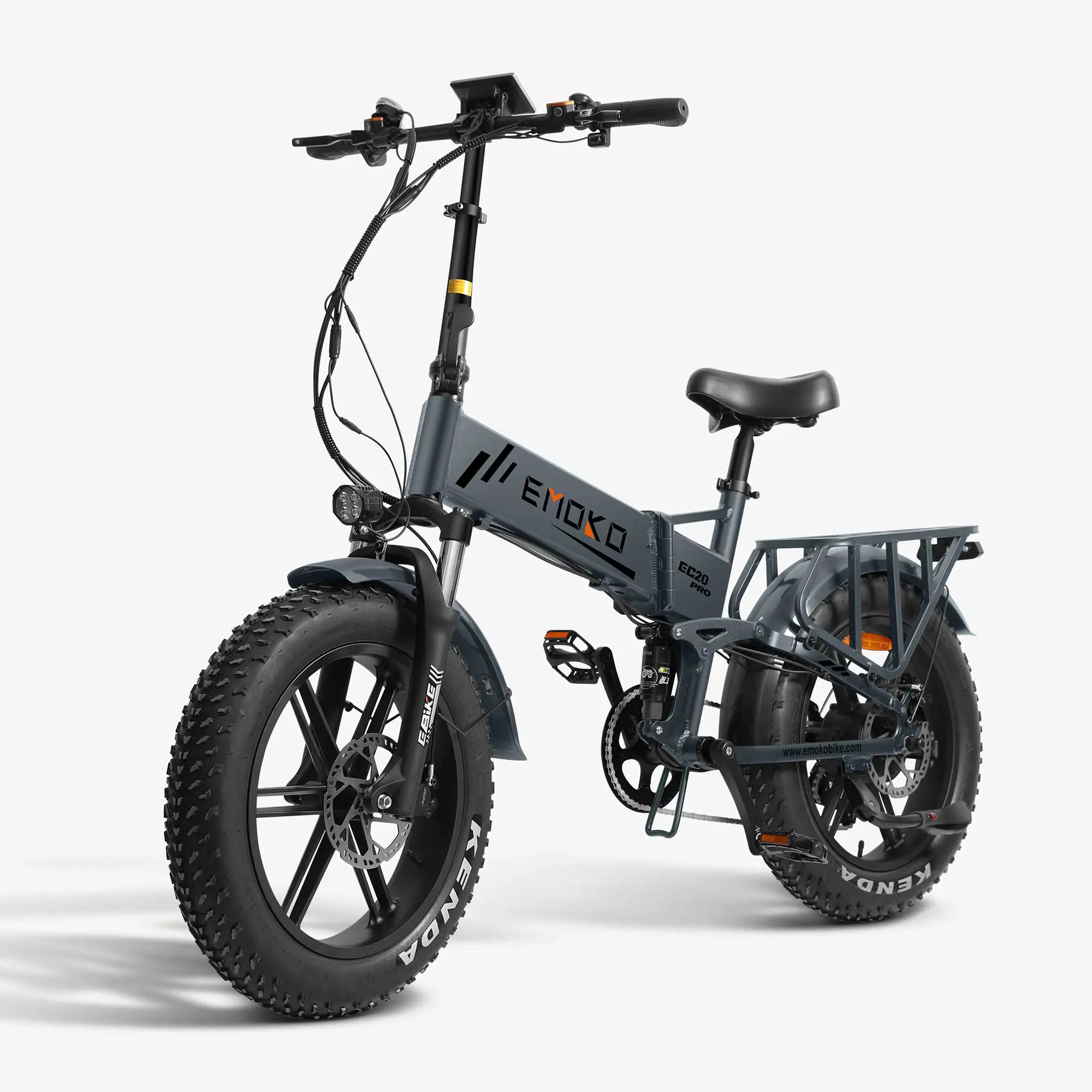 Emoko EC20 Full Suspension Folding Ebike 48V 18Ah Battery 80km Range with Alloy Rear Rack