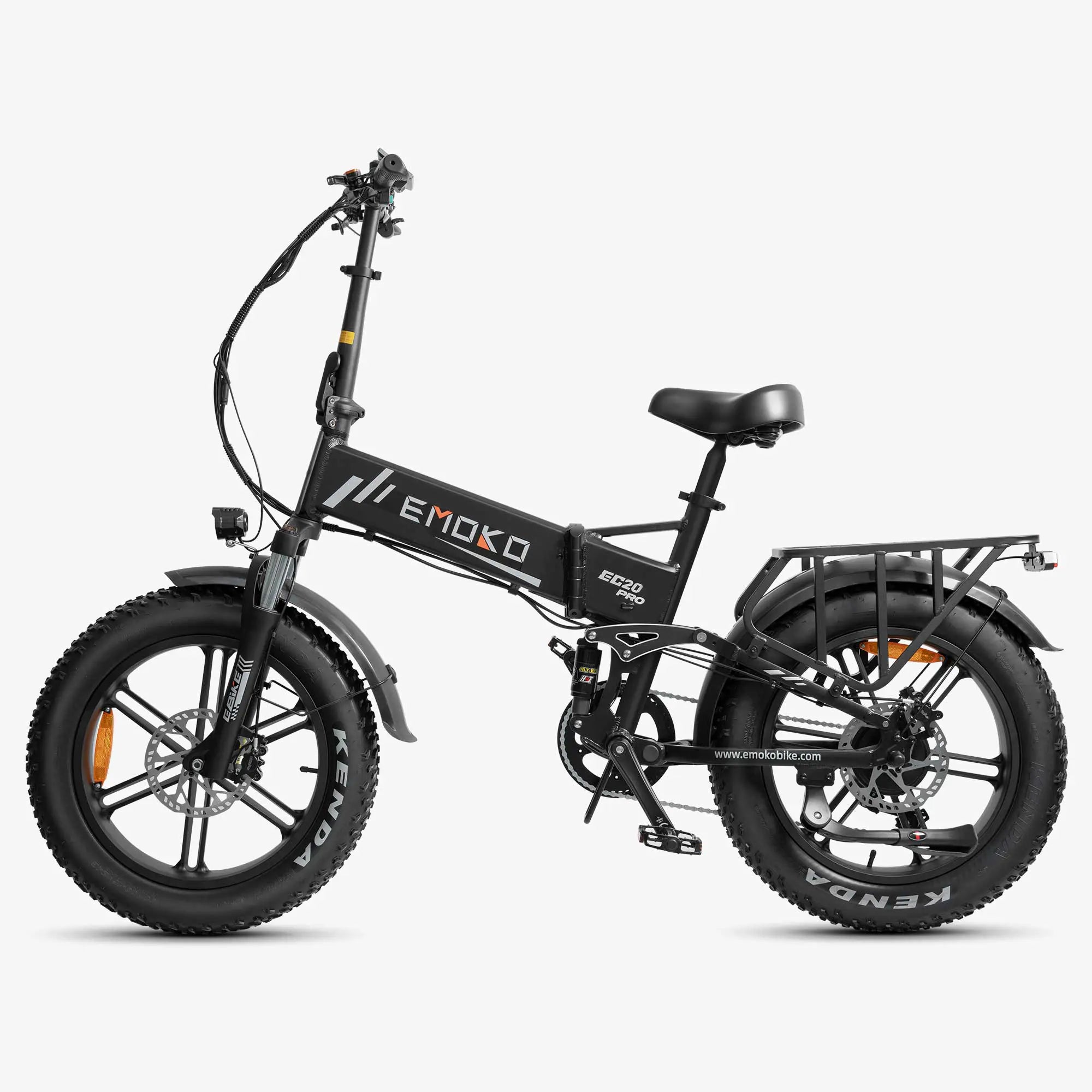 Emoko EC20 Full Suspension Folding Ebike 48V 18Ah Battery 80km Range with Alloy Rear Rack