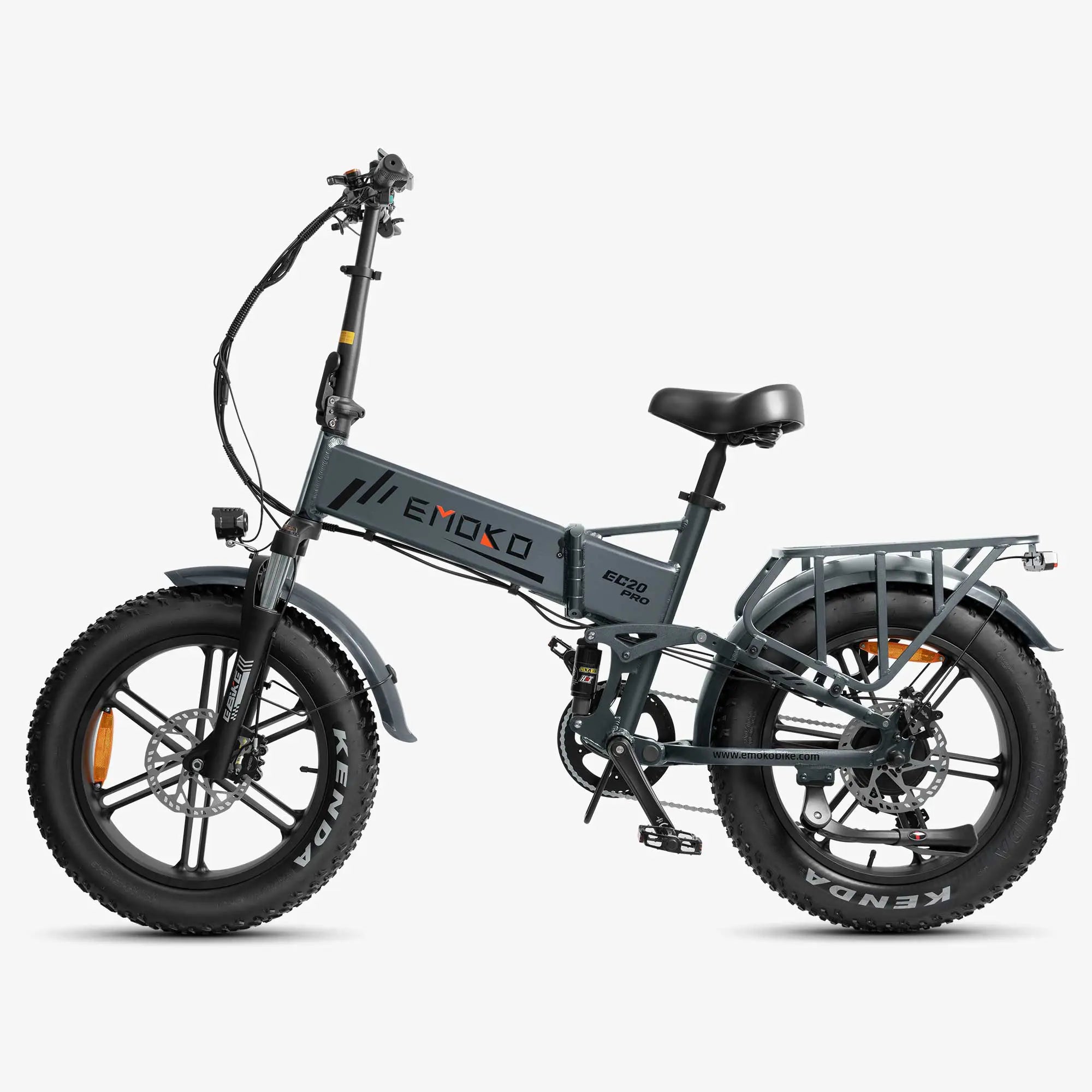 Emoko EC20 Full Suspension Folding Ebike 48V 18Ah Battery 80km Range with Alloy Rear Rack