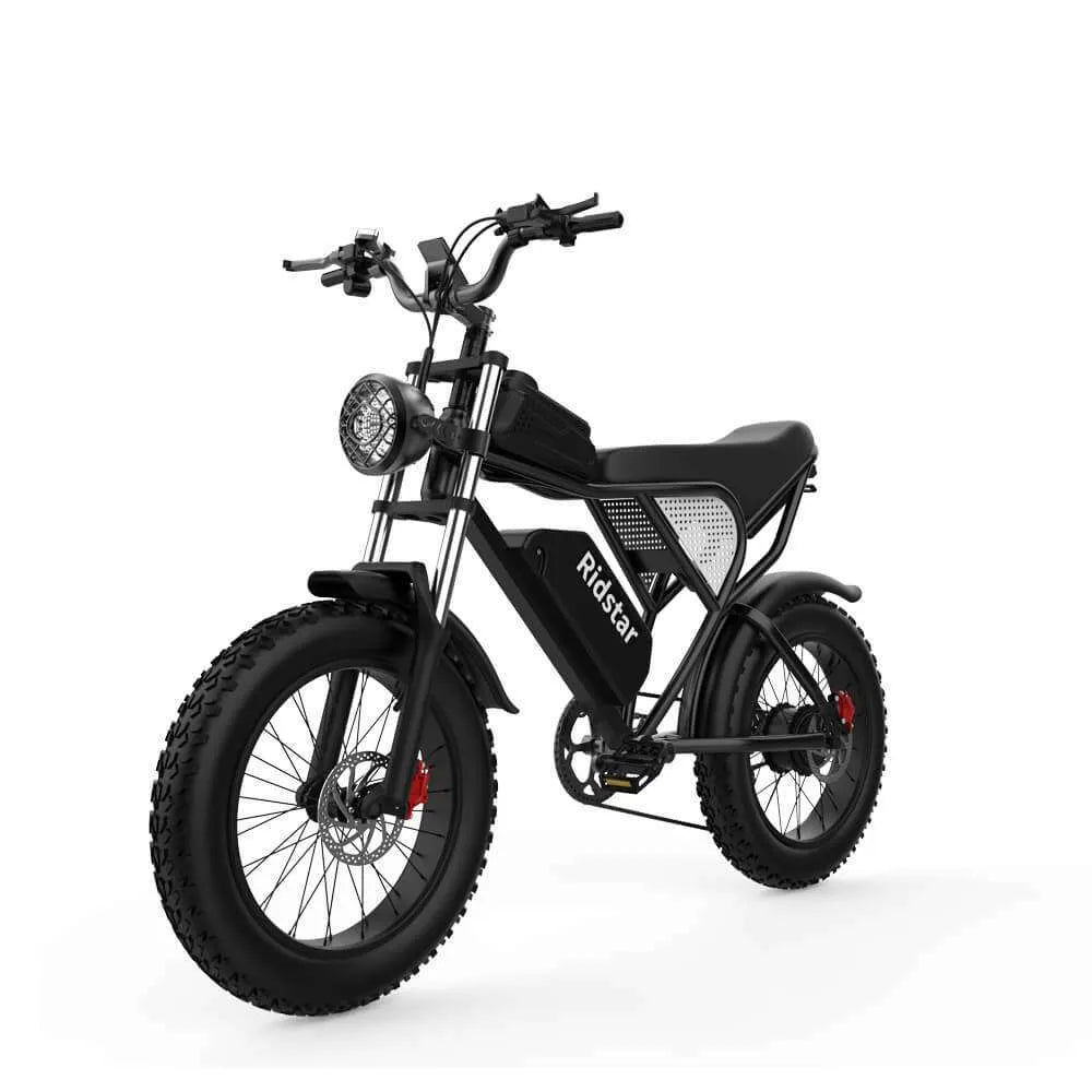 Ridstar Q20 Electric Bike | 1500W Peak Motor, 48V 20Ah Battery, 20" Fat Tire Ebike for Adults
