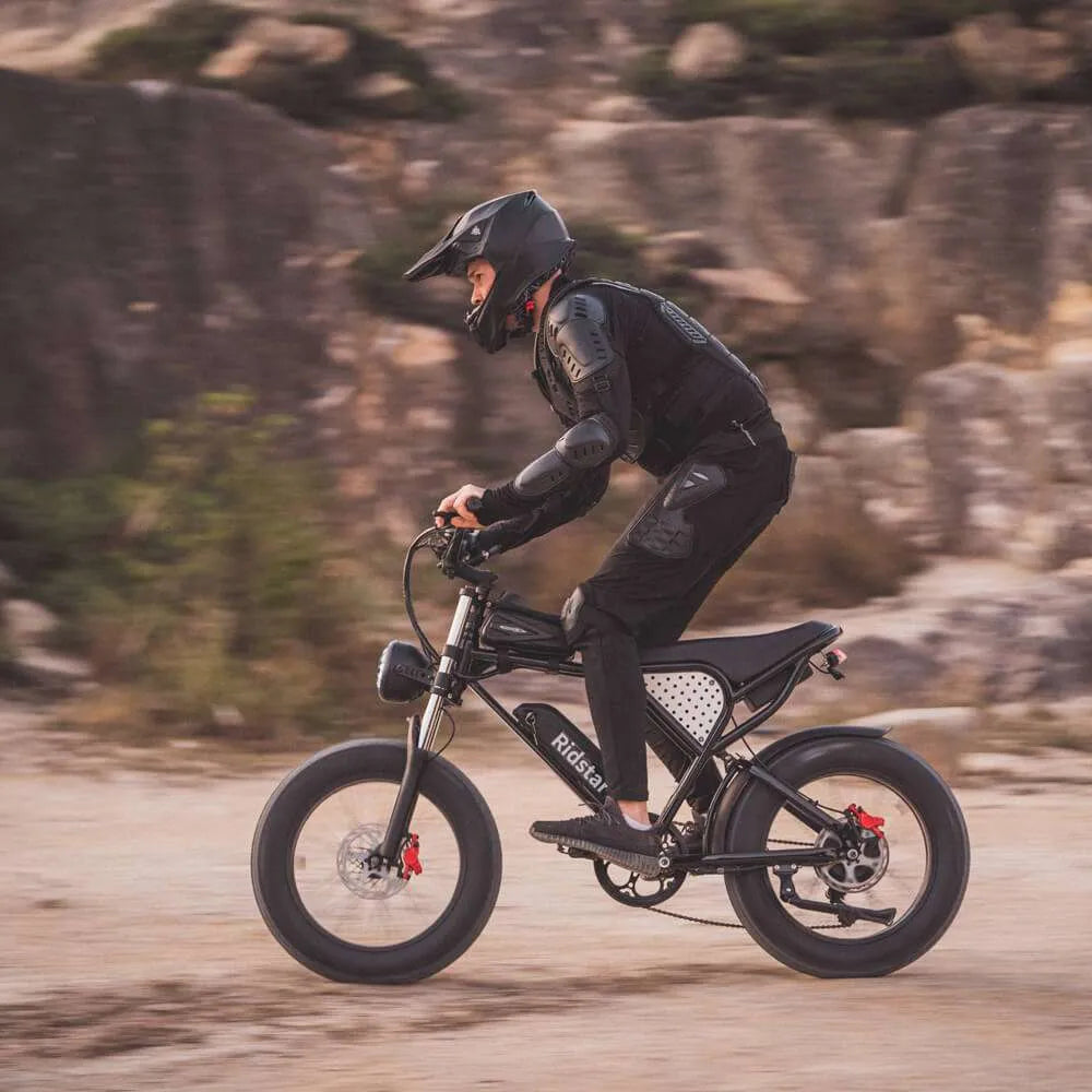 Ridstar Q20 Electric Bike | 1500W Peak Motor, 48V 20Ah Battery, 20" Fat Tire Ebike for Adults