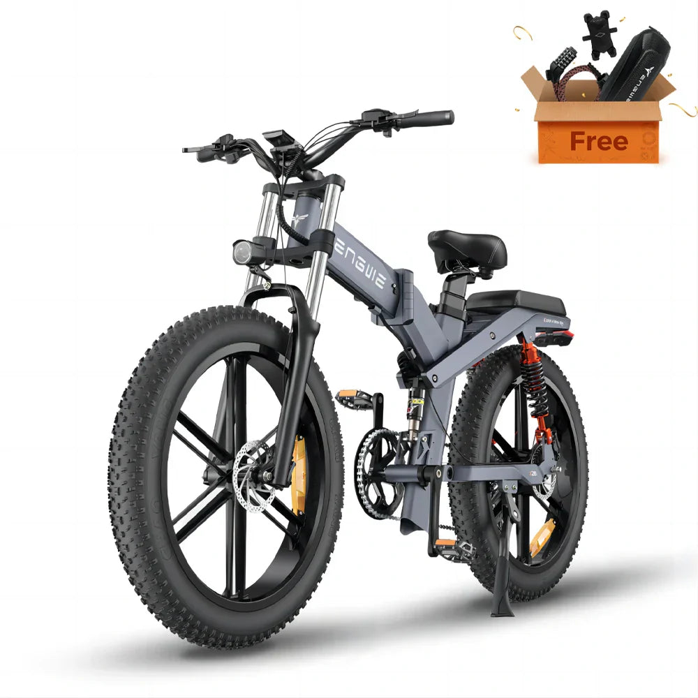 ENGWE X20 20" Fat Tire Folding Electric Bike MTB 1000W (Peak) Motor 48V 22.2Ah Dual Battery