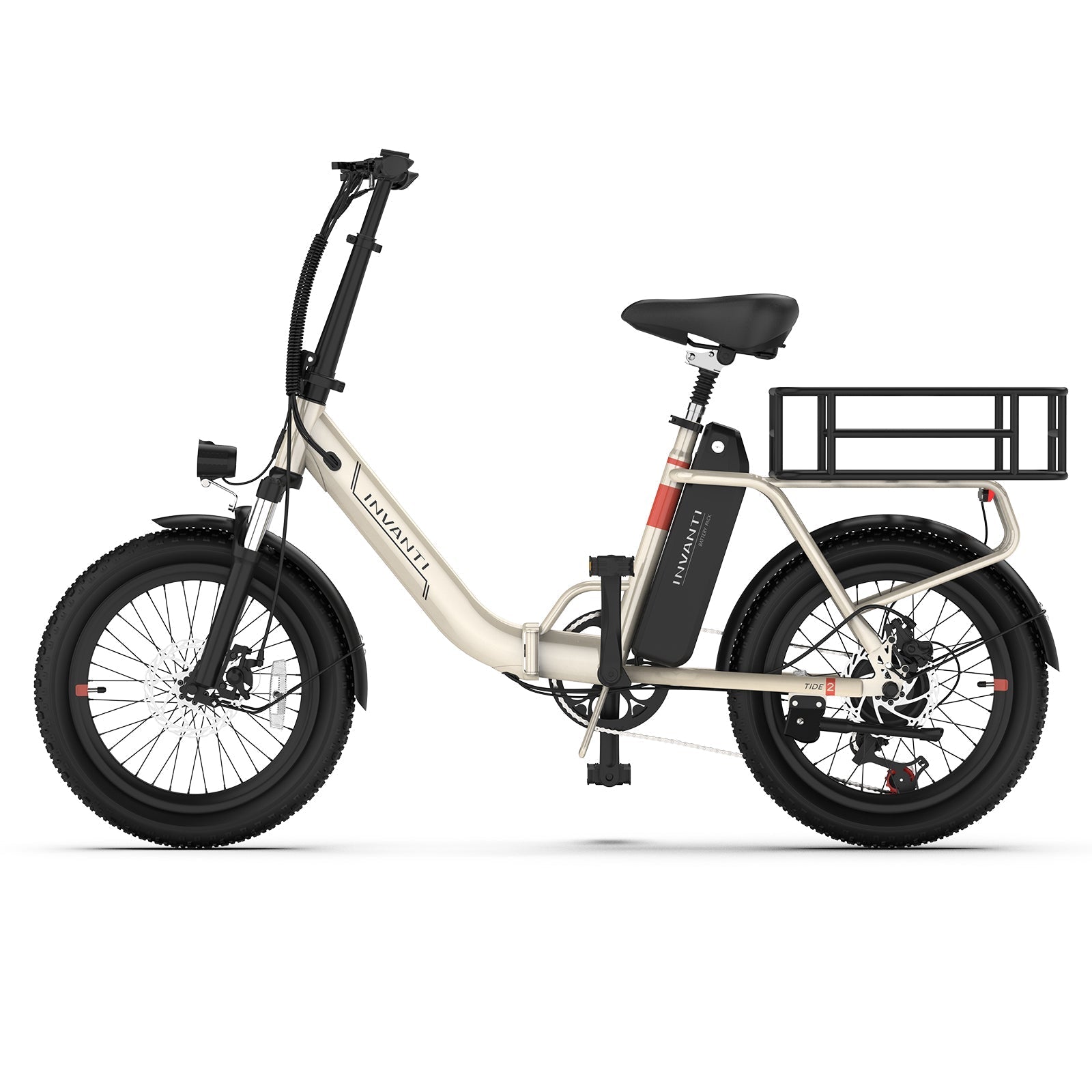 INVANTI TIDE2 Folding Step-Thru Electric Bike Combo