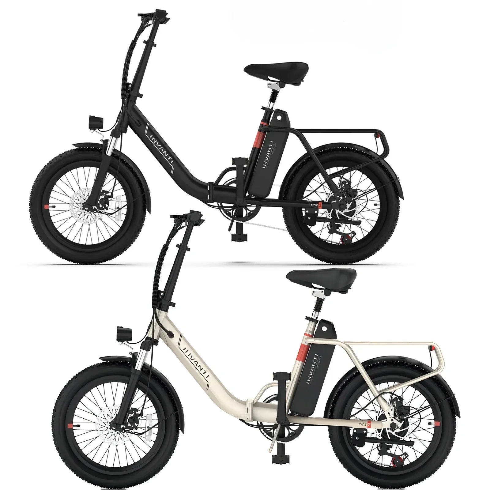 INVANTI TIDE2 Folding Step-Thru Electric Bike Combo