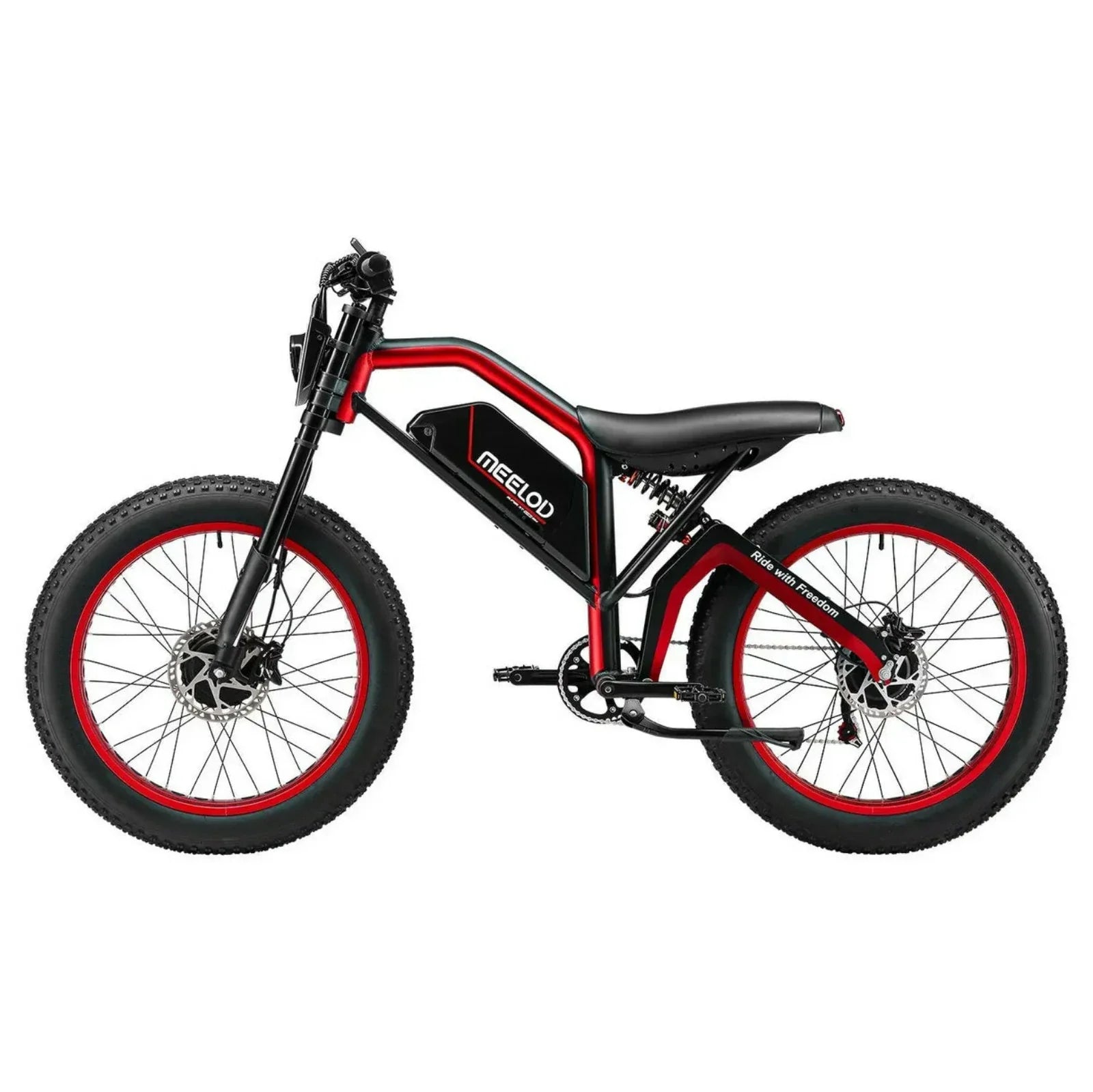 MEELOD XT600DL 26" Retro Moped Style Electric Bike 1200W Peak Dual Motors