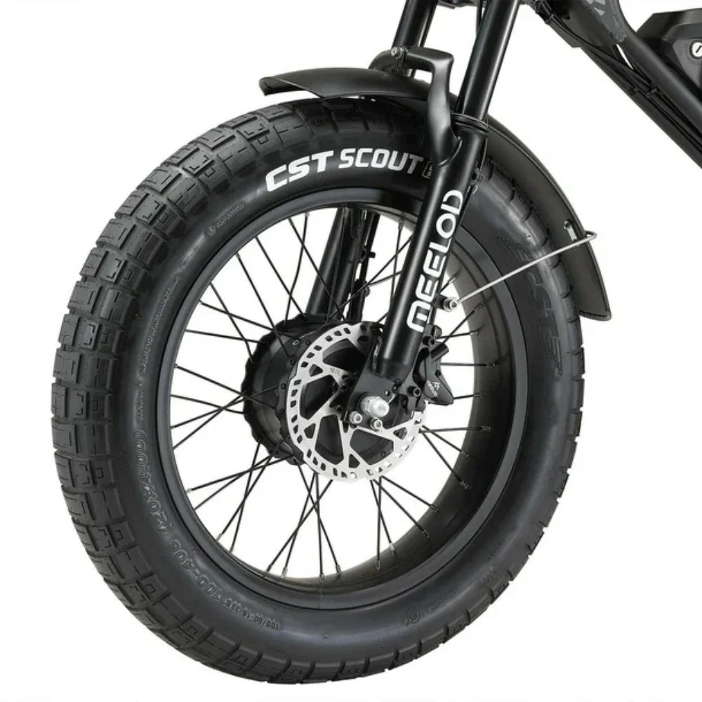 MEELOD DK300 MAX 20" Retro Moped Style Electric Bike 1200W Peak Dual Motors 48V 20Ah Dual Batteries