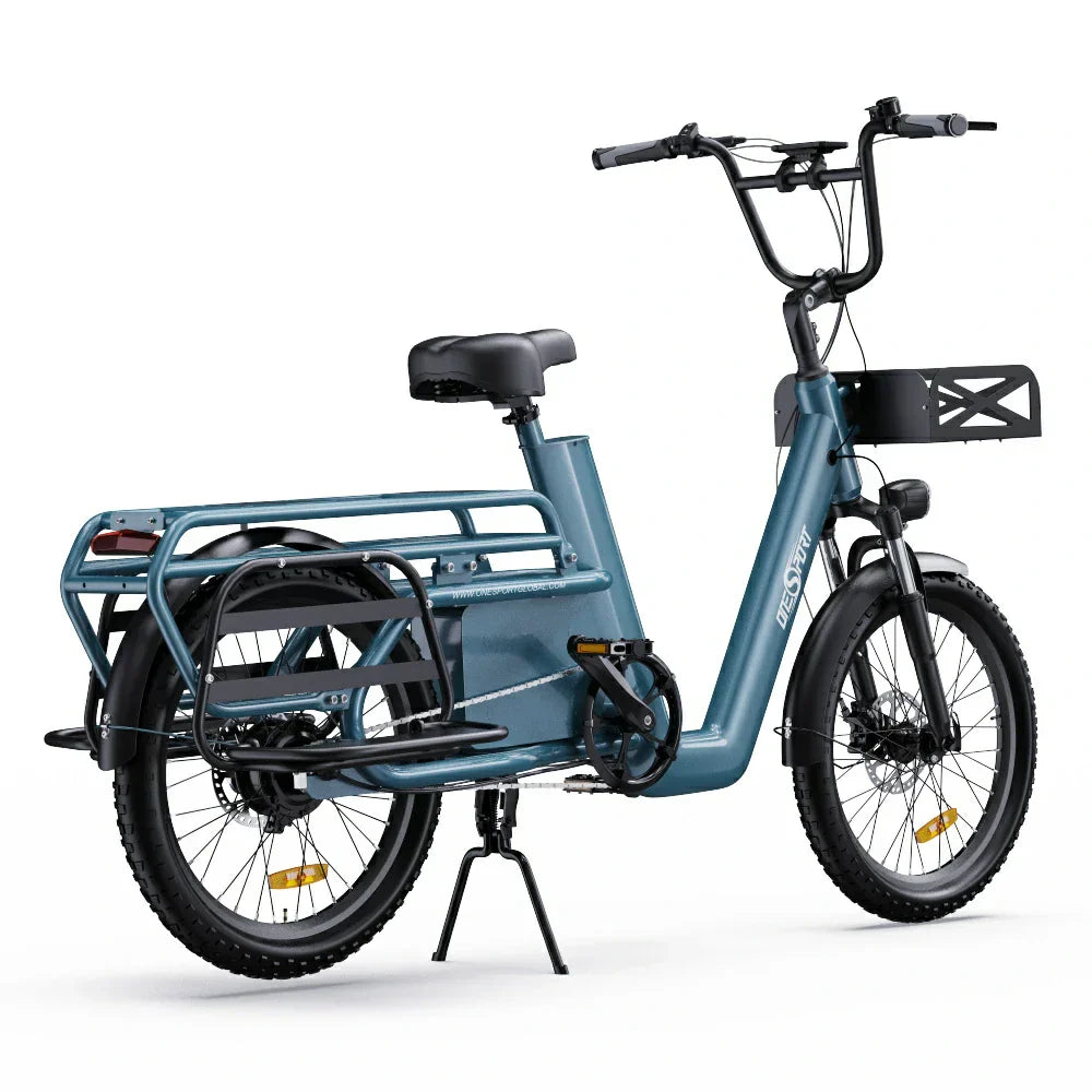ONESPORT OT01 20" Step-Through Longtail Cargo Electric Bike 650W Motor 48V 27Ah Battery