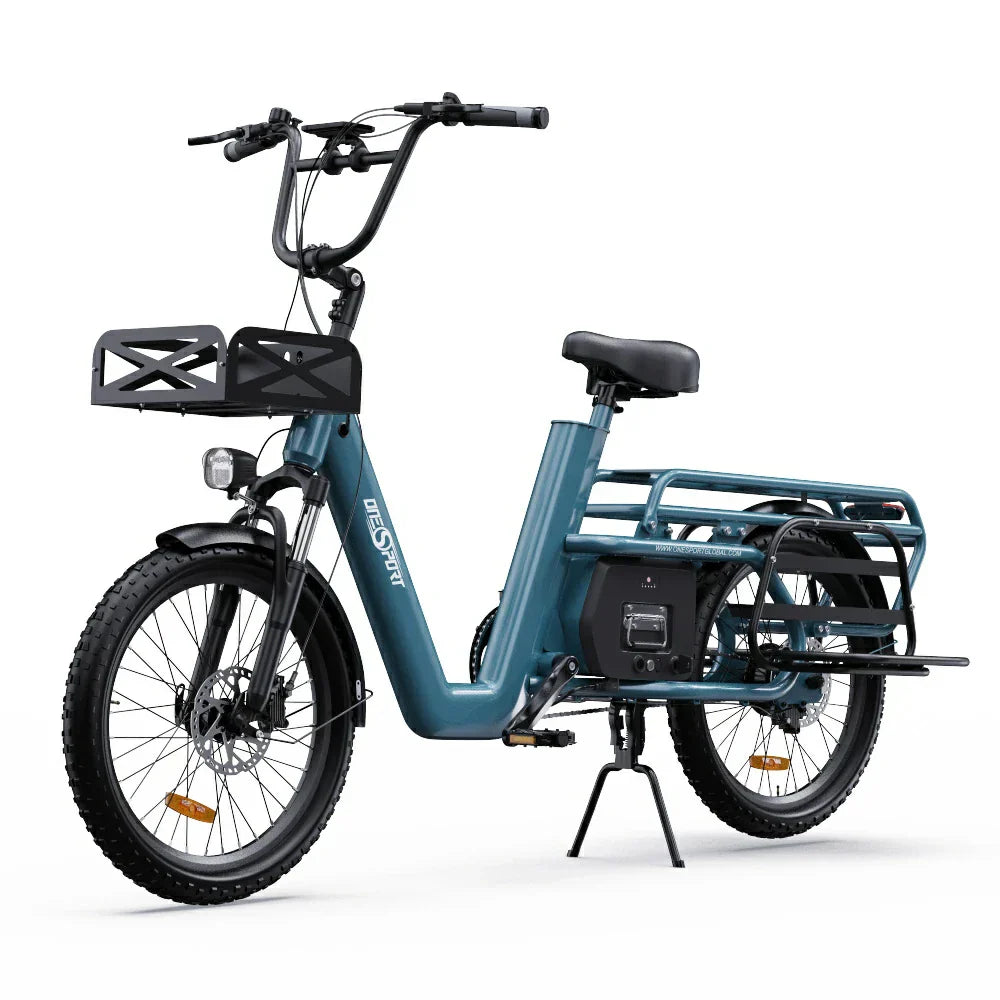 ONESPORT OT01 20" Step-Through Longtail Cargo Electric Bike 650W Motor 48V 27Ah Battery