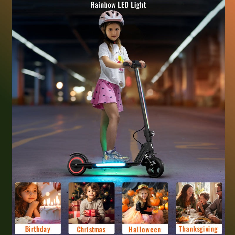 Simate S5 Kid's Flash Light scooter electric 130W motor 24V 2.5Ah battery