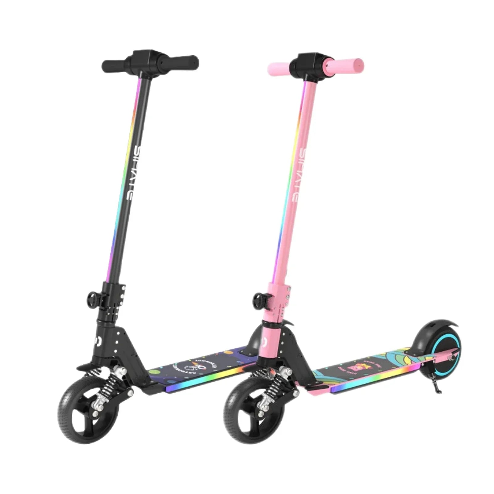 SIMATE S5 Kid's Foldable Colorful Body Lights Electric Scooter Combo (New)